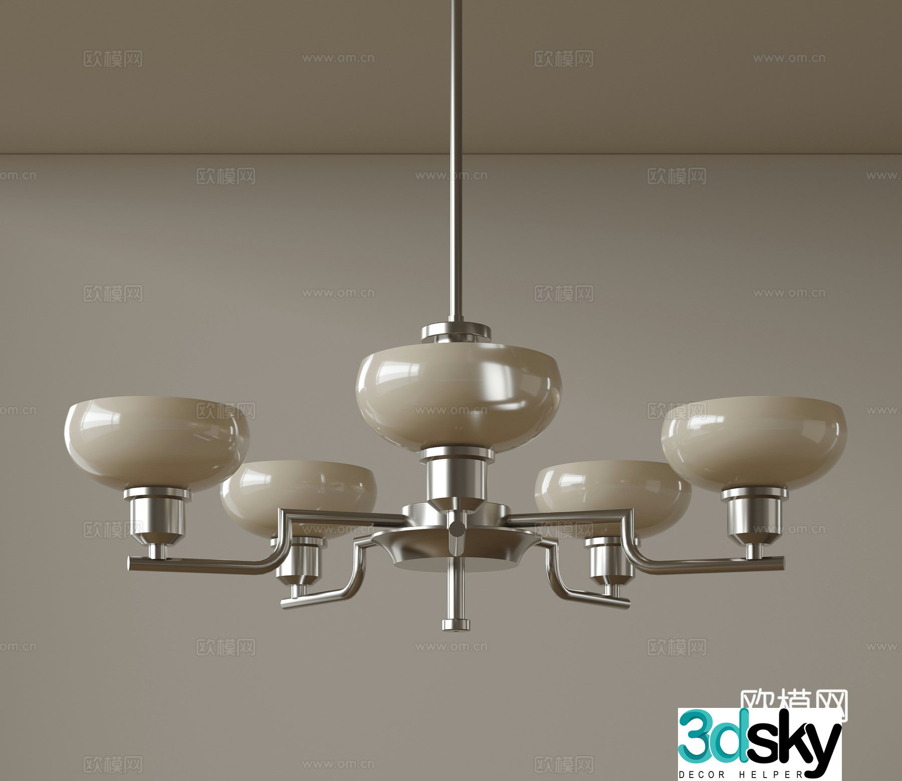 Modern medieval style chandelier Minimalist cream style chandelier Nordic simple chandelier Restaurant chandelier American 3D model