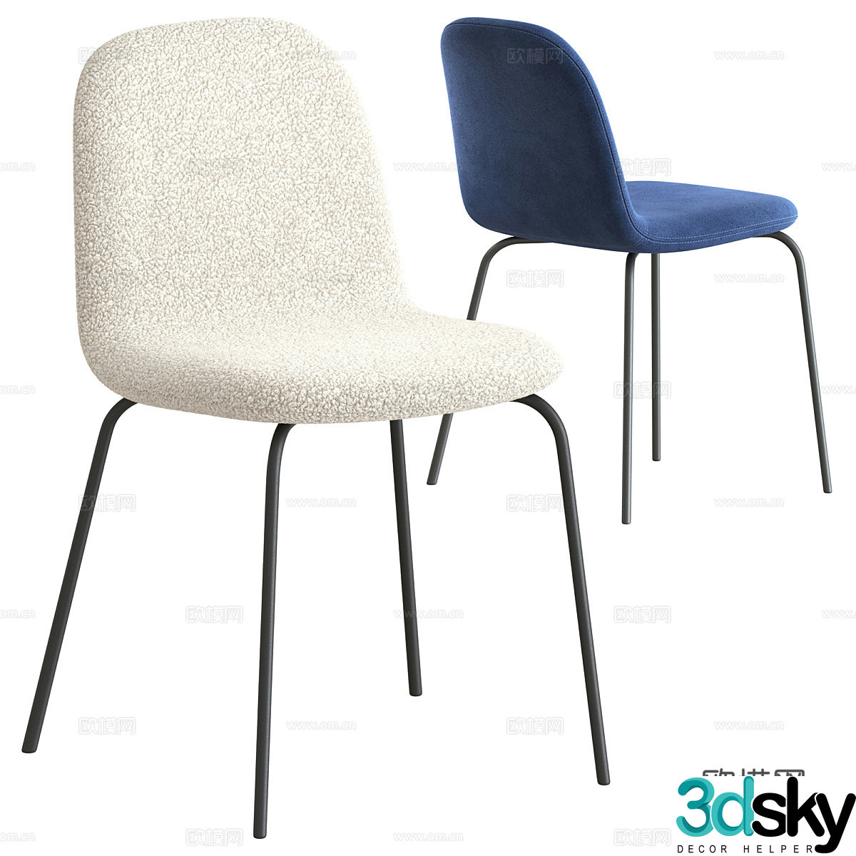 Modern minimalist Tibby chair 3d model