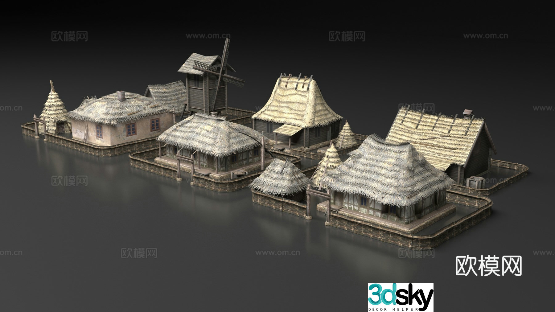 Thatched cottage 3d model