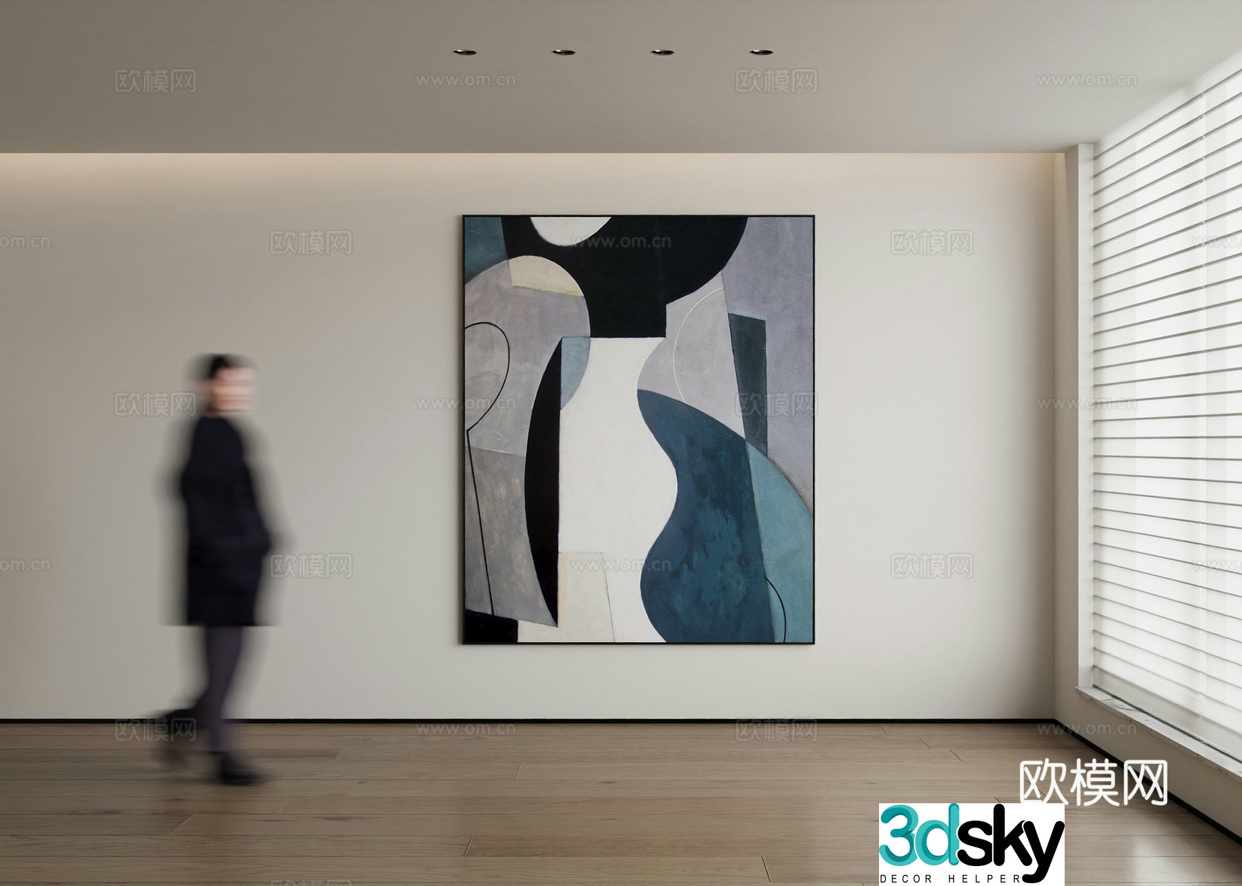 Modern decorative painting 3d model