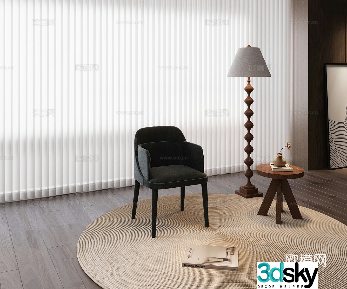 Modern single chair 3d model