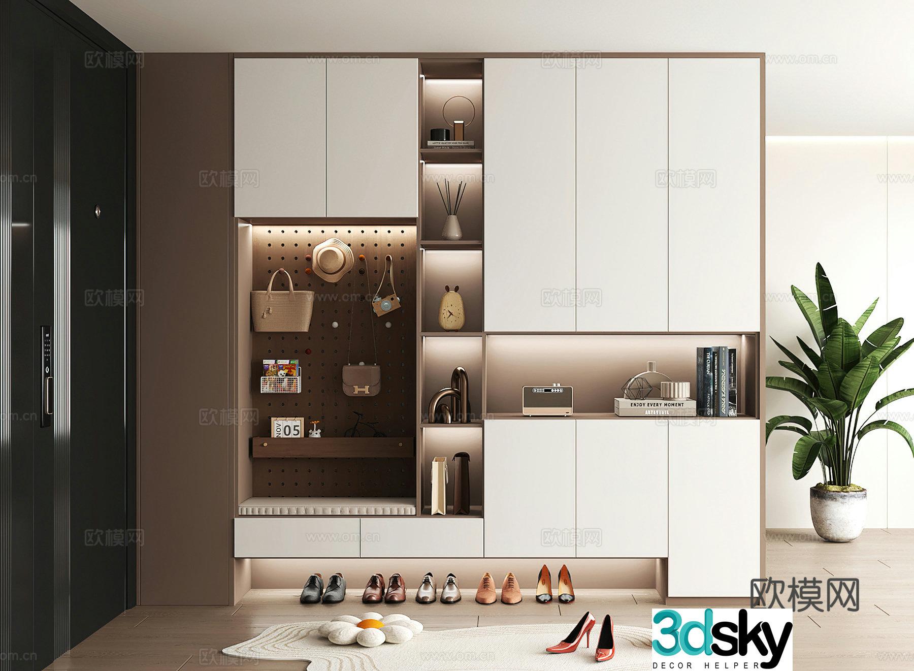 Shoe cabinet design shoe cabinet partition shoe cabinet porch shoe cabinet home shoe cabinet 3D model