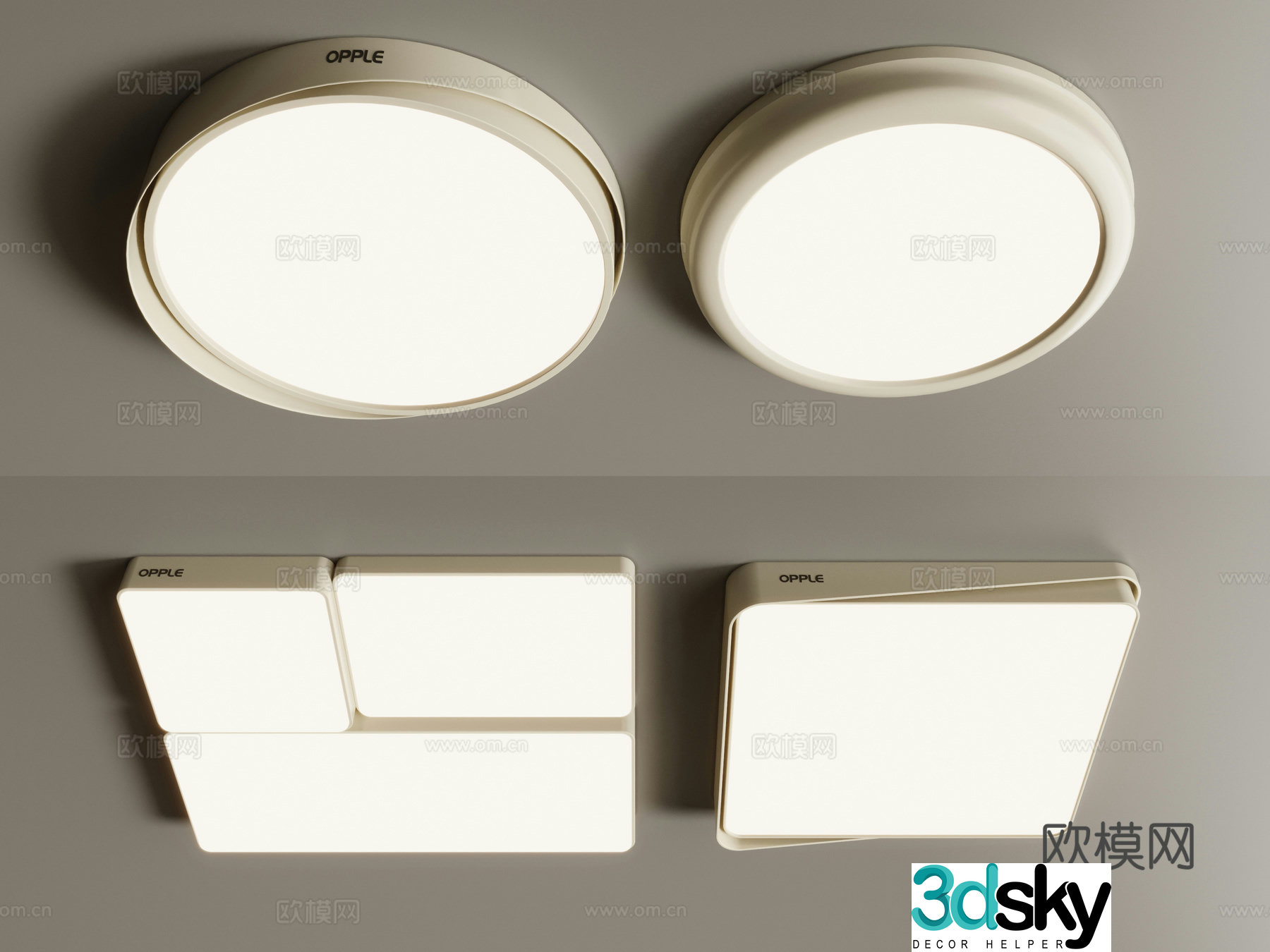 Modern ceiling light 3d model