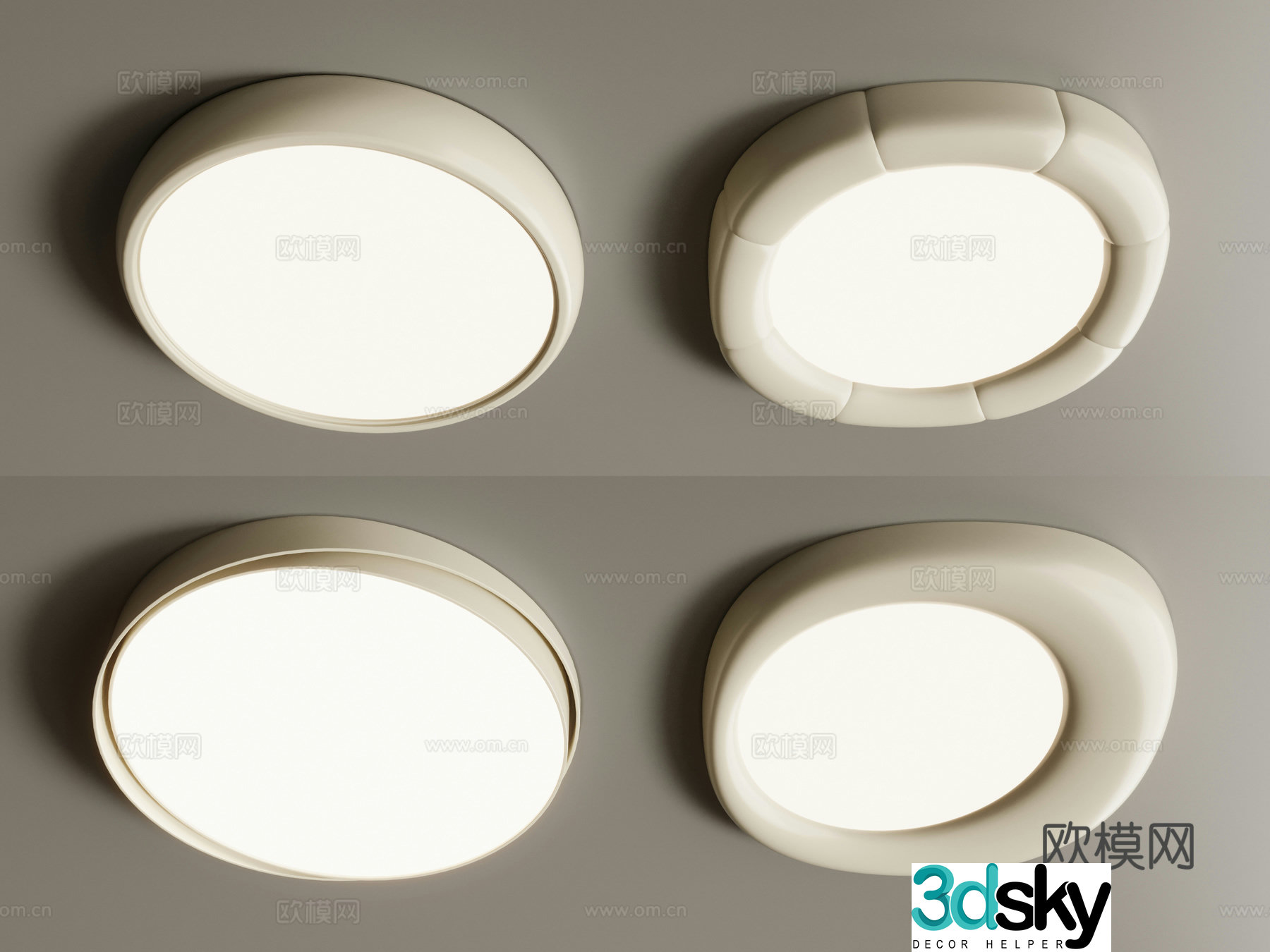 Modern ceiling light 3d model