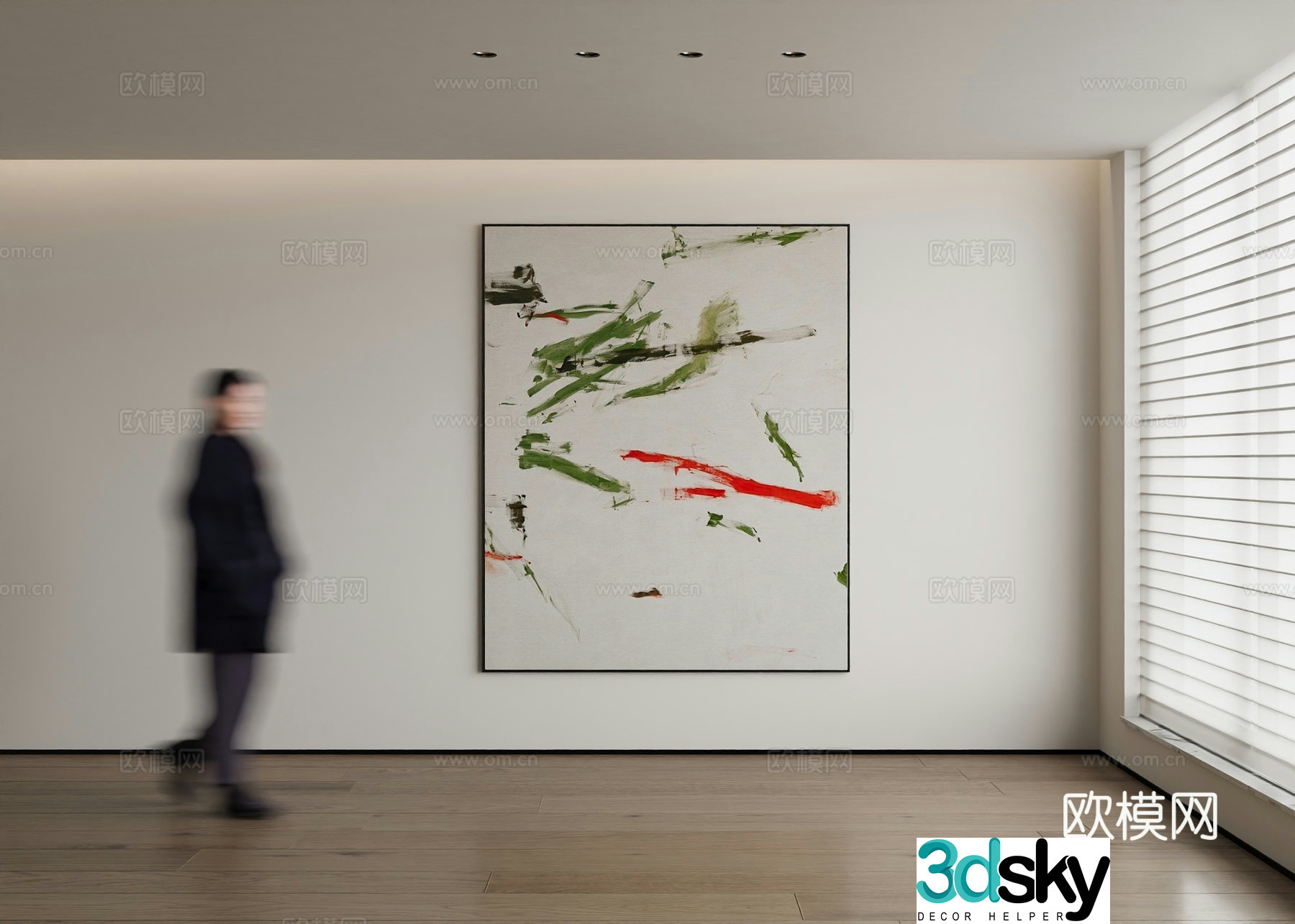 Modern decorative painting 3d model