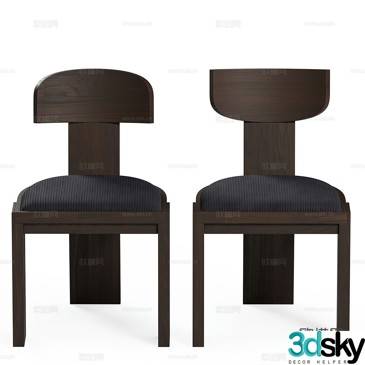 New Chinese Wasabi Vega Dining Chair 3D Model