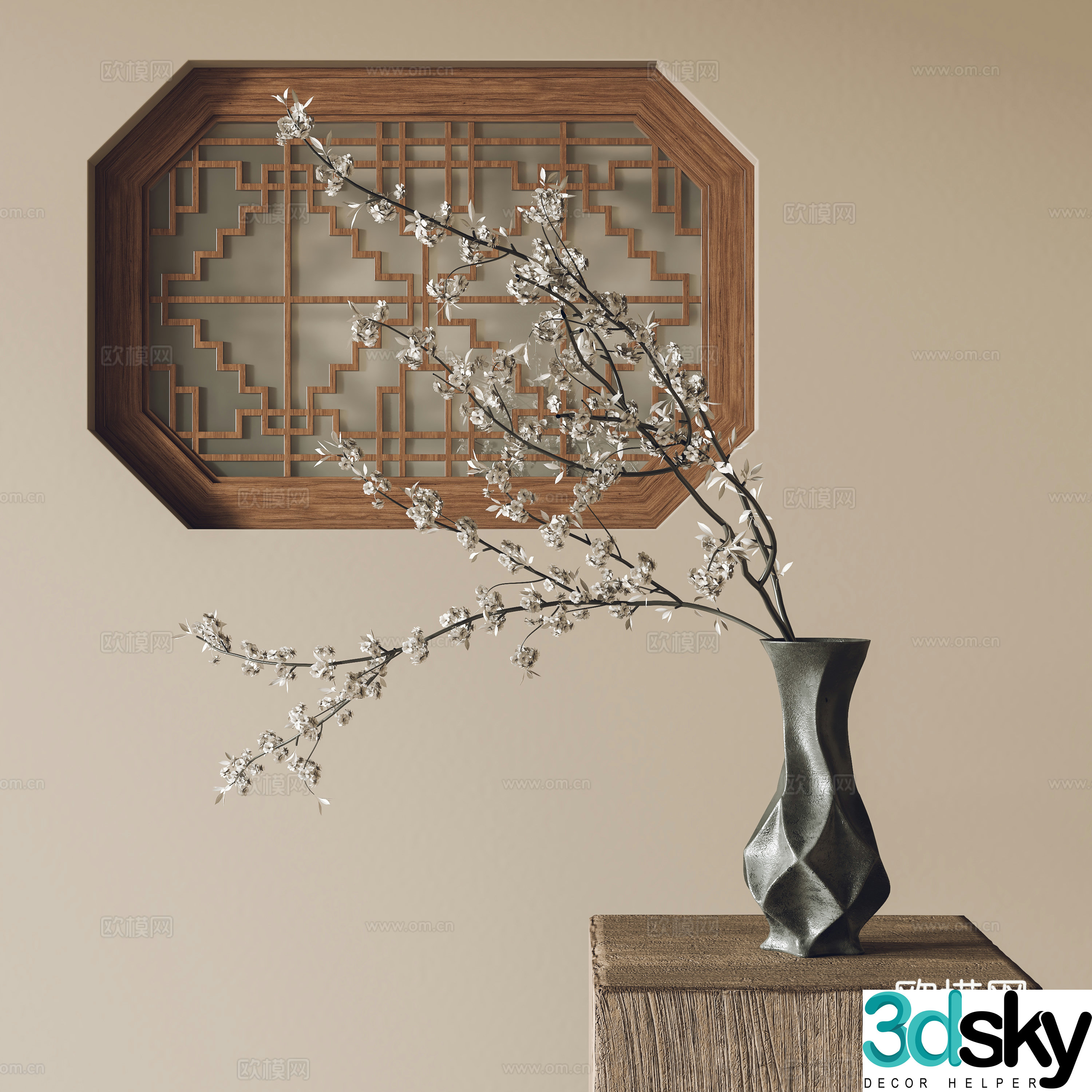 Modern jewelry ornaments 3d model