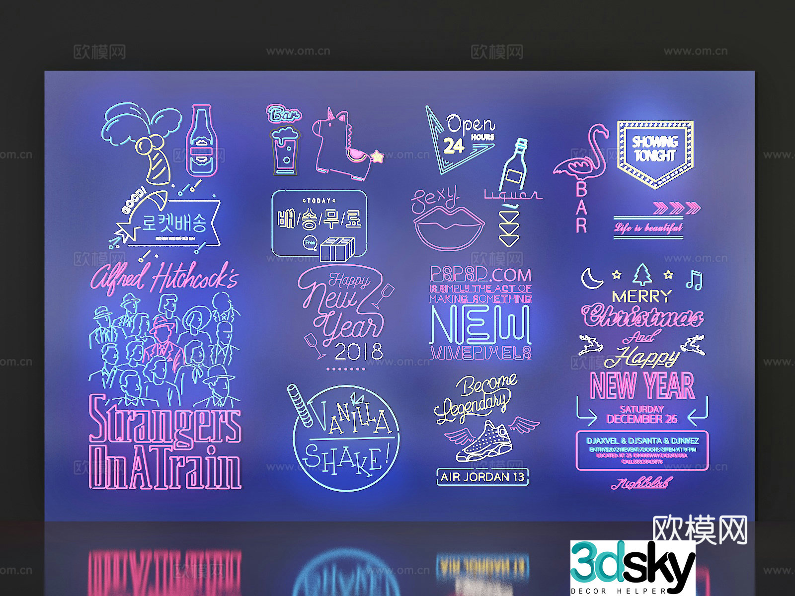 Neon light 3d model