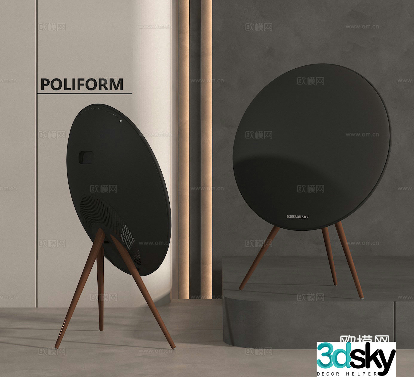 Audio floor-standing speaker 3d model