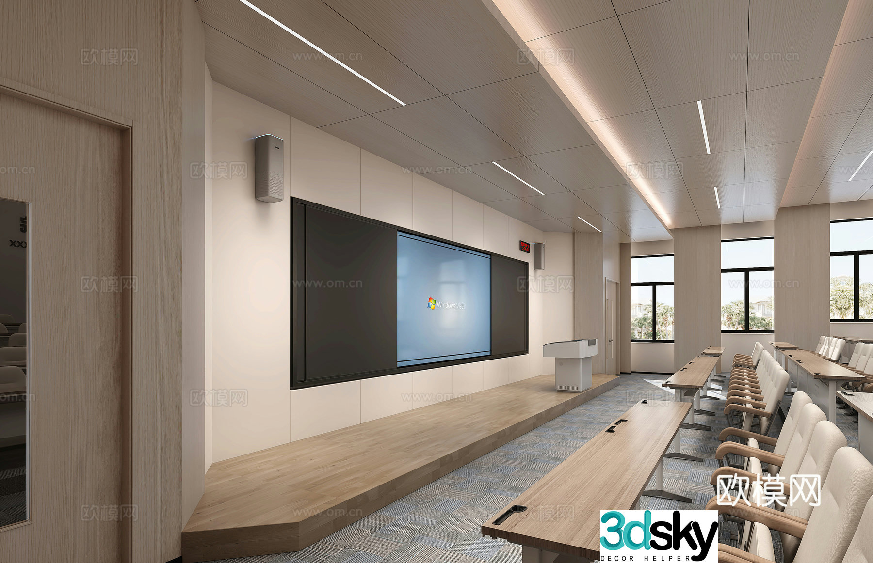 3d model of lecture hall meeting room