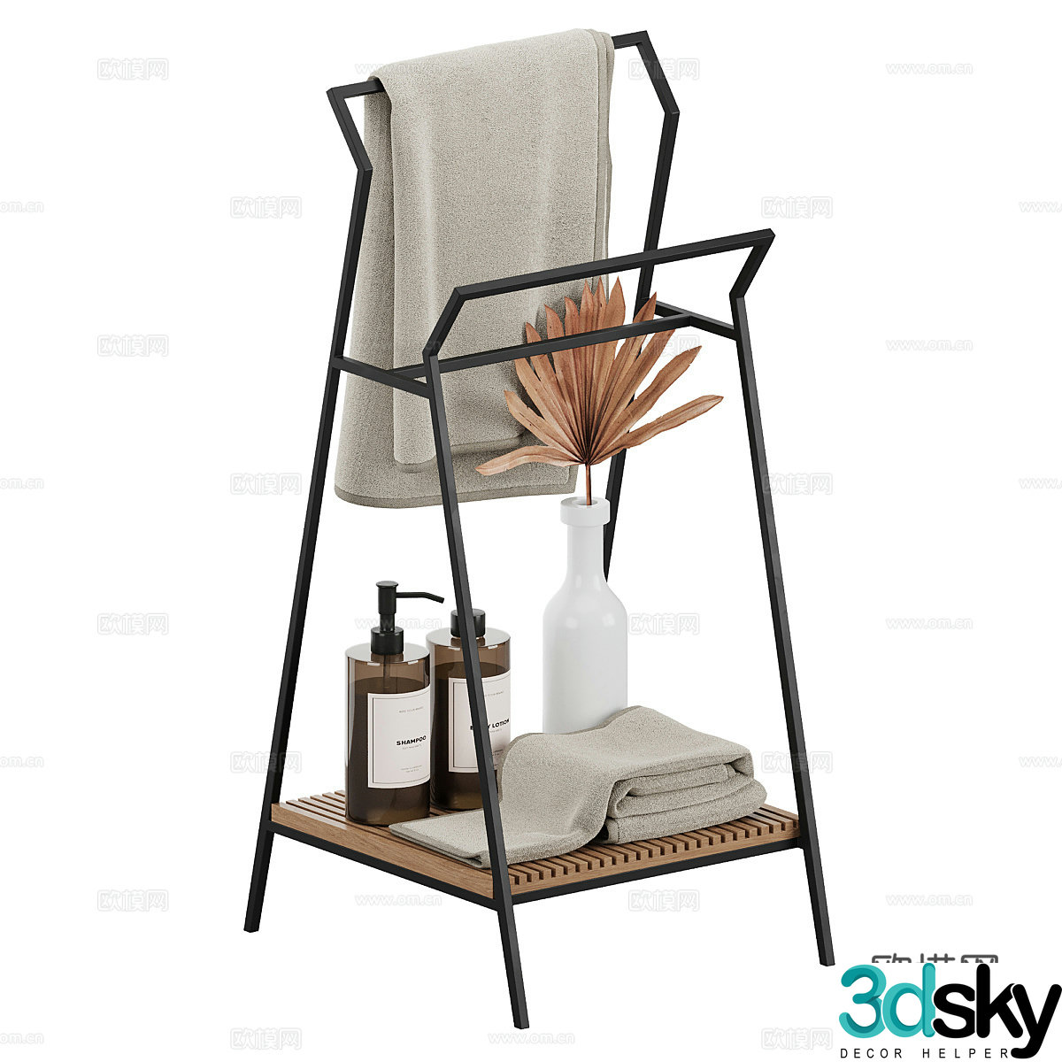 Modern minimalist Taciana towel rack 3d model