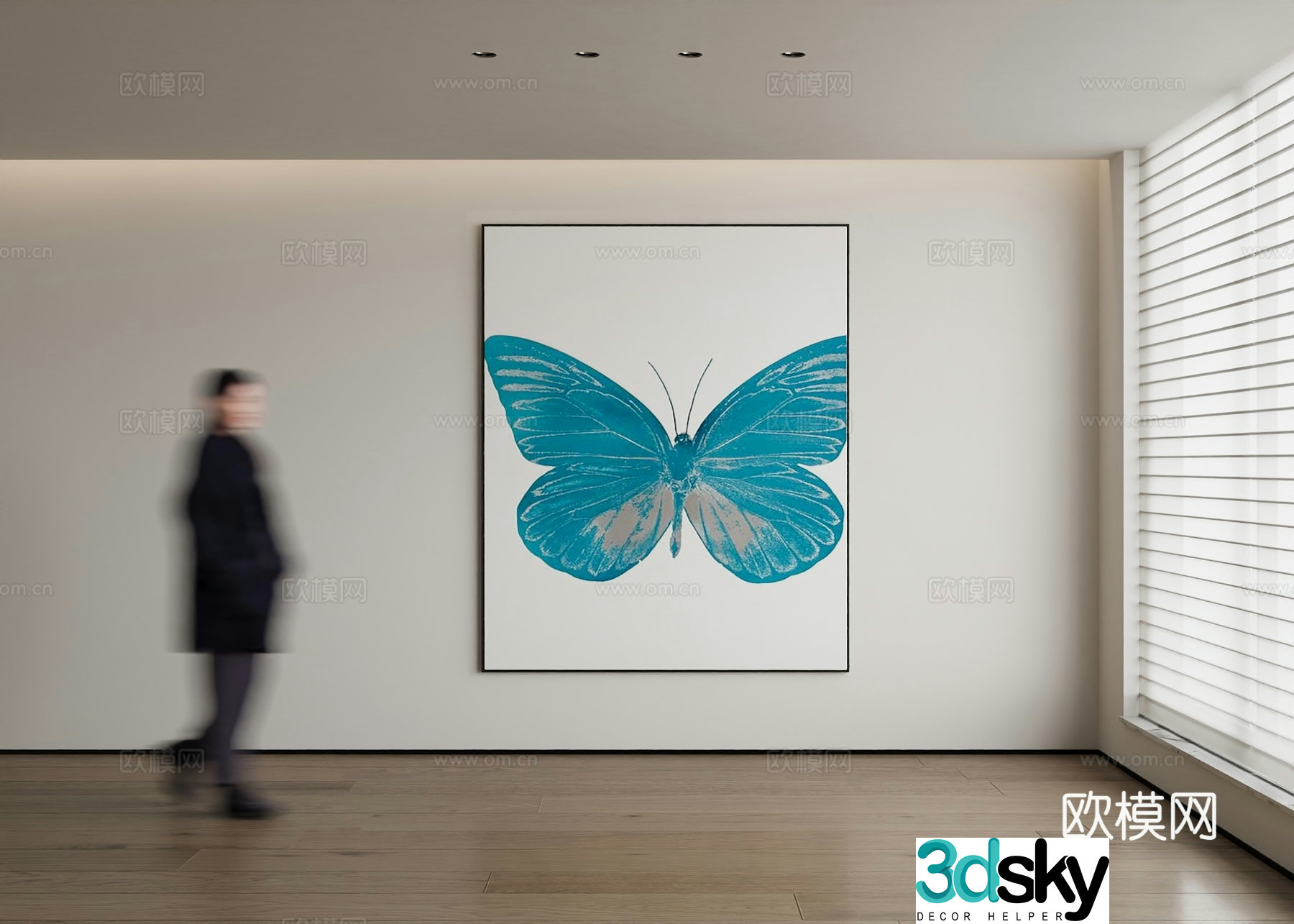 Modern decorative painting 3d model