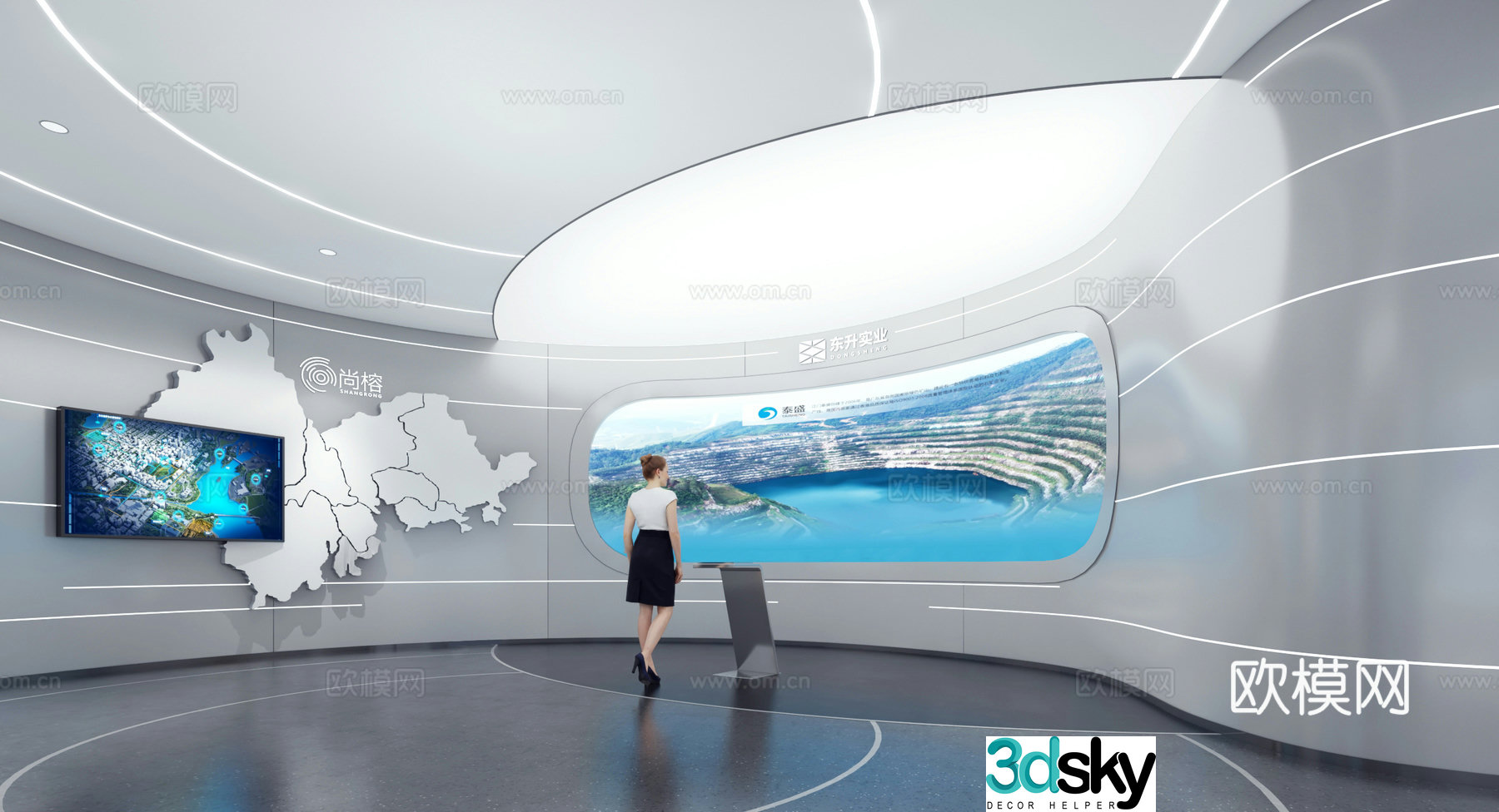 Arc exhibition hall 3d model