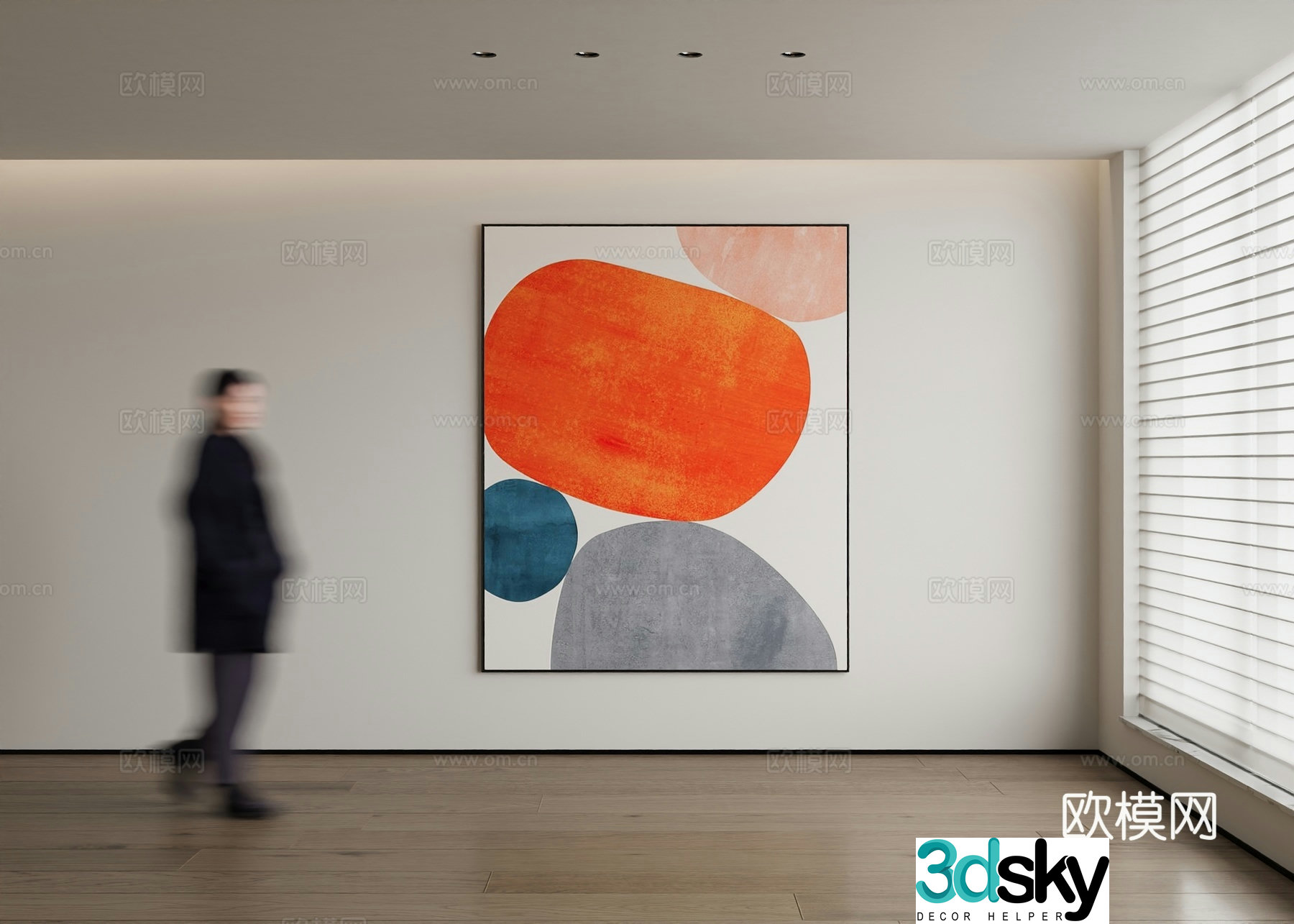 Modern decorative painting 3d model