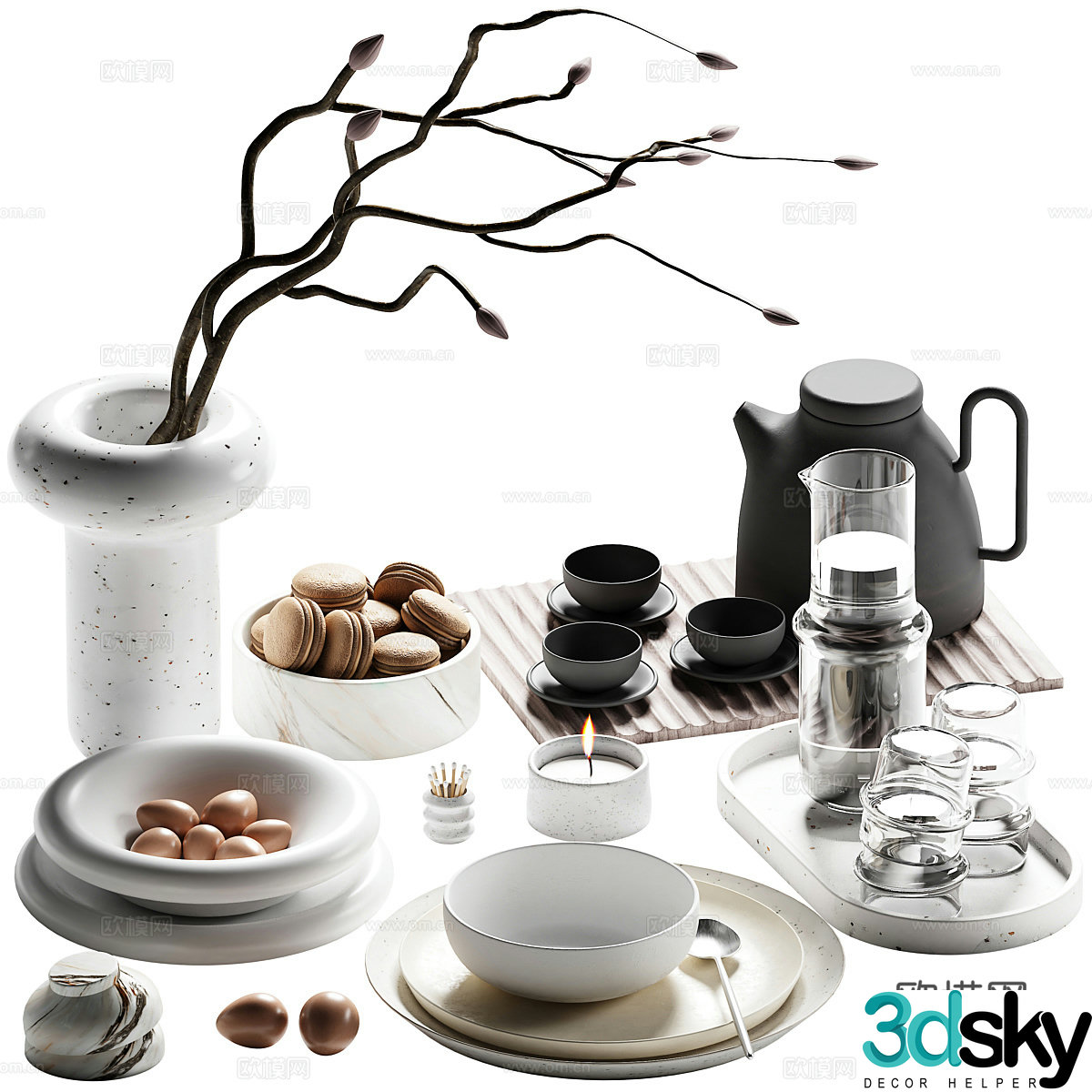 New Chinese Wasabi Food and Drink 3D Model