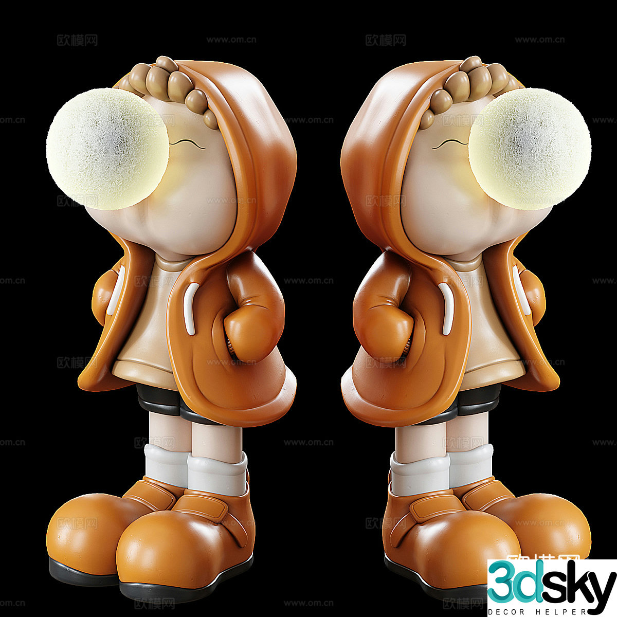 Modern simple sculpture ornaments Figure 3D model