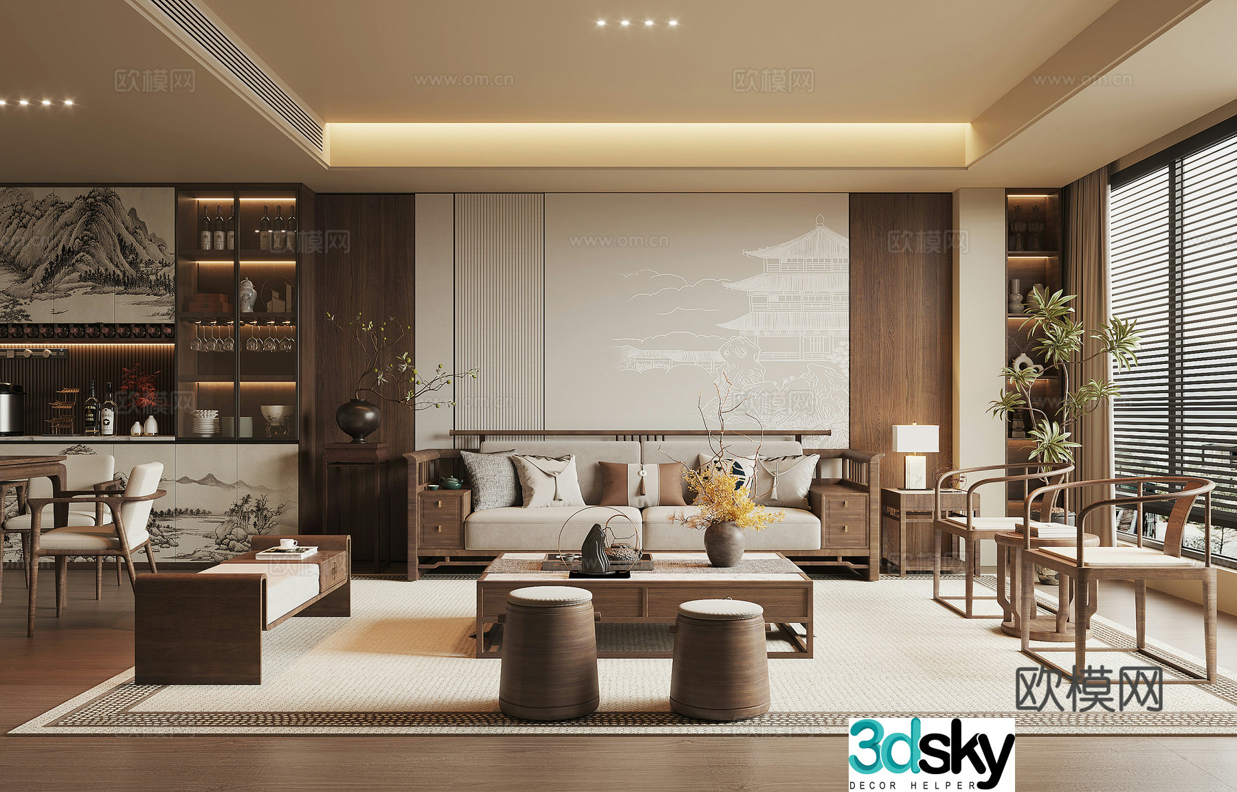 Song style restaurant 3D model