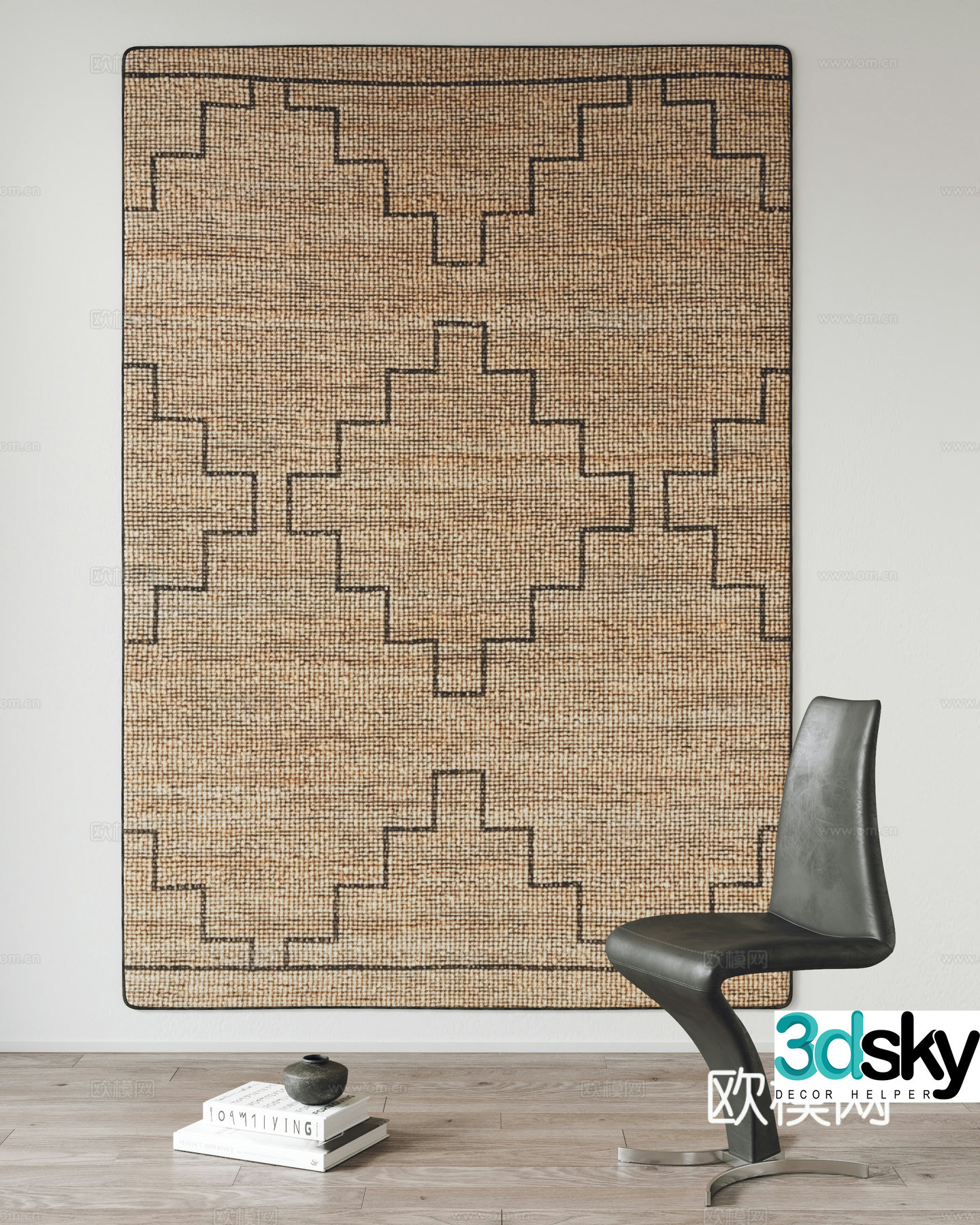Modern carpet Tapestry Fabric carpet Leisure chair 3d model