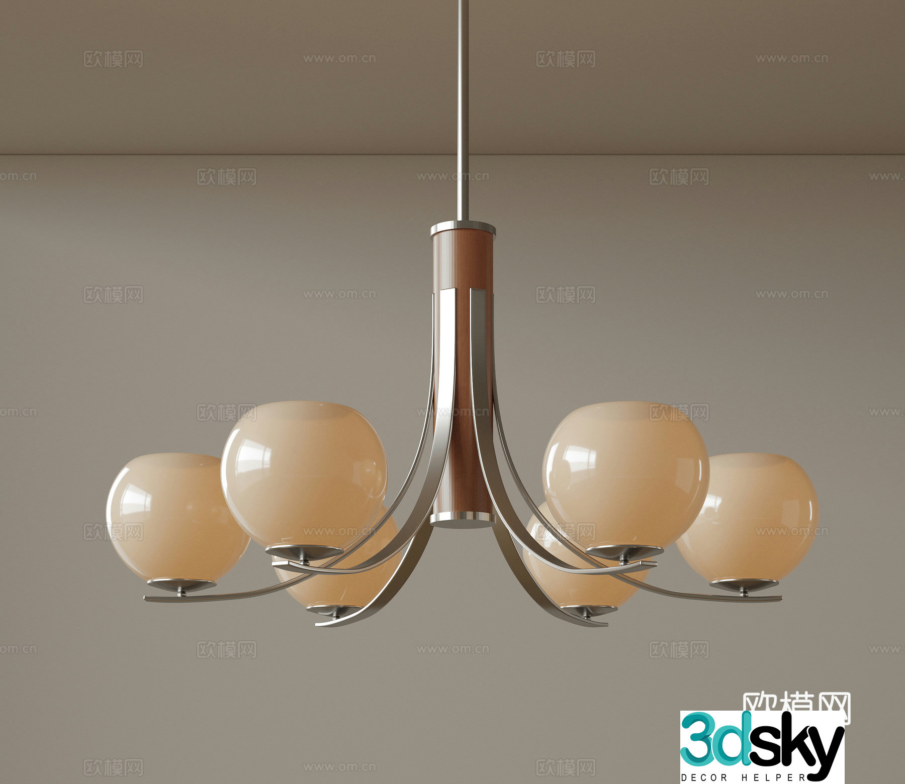 Modern medieval style chandelier Minimalist cream style chandelier Nordic simple chandelier Restaurant chandelier American 3D model