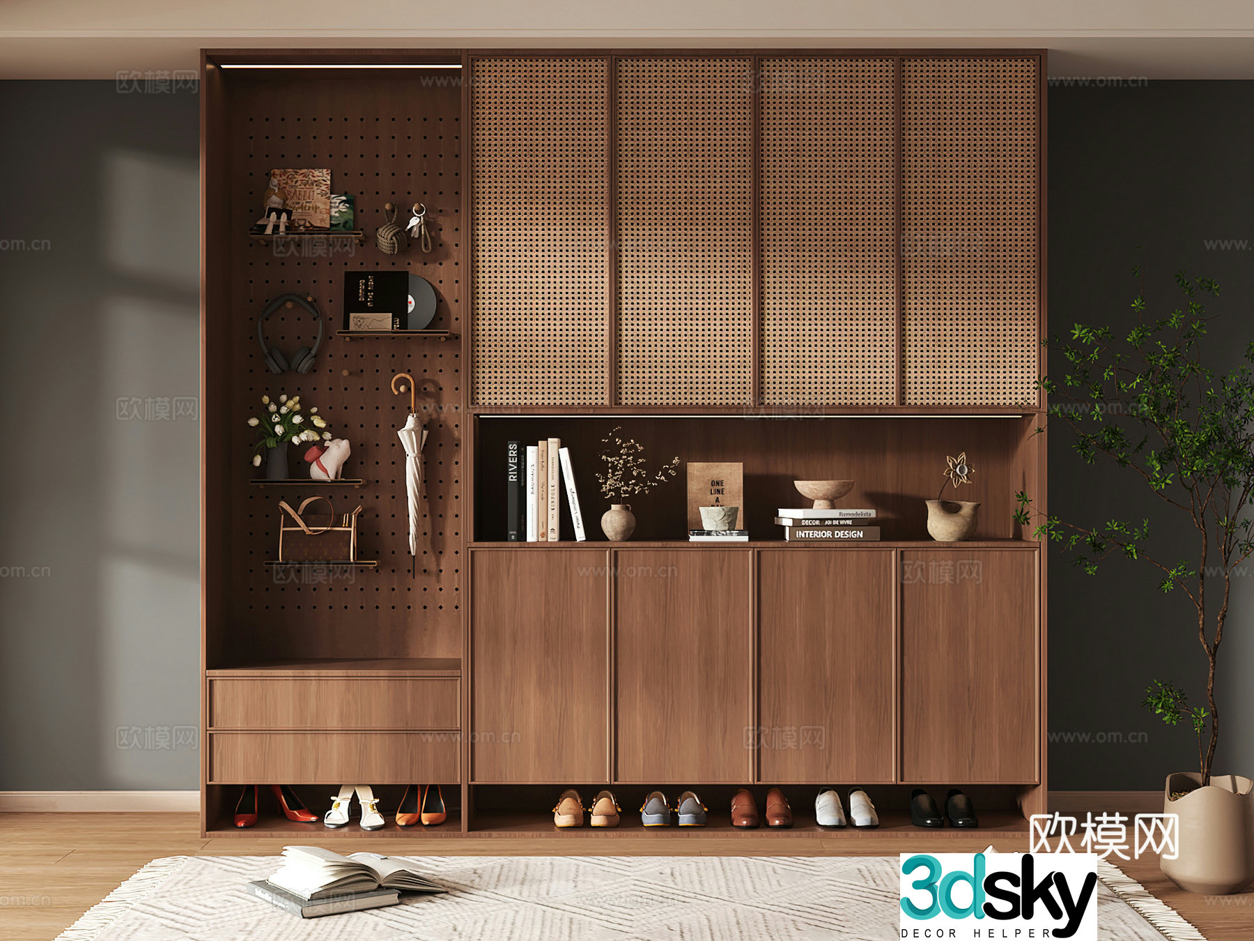 Shoe cabinet design shoe cabinet partition shoe cabinet porch shoe cabinet home shoe cabinet 3D model