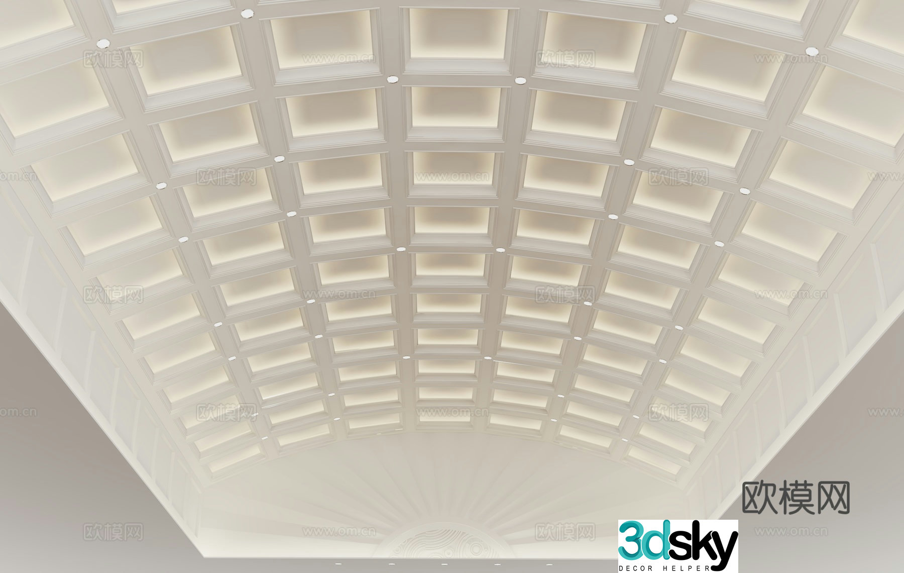 European style ceiling 3D model