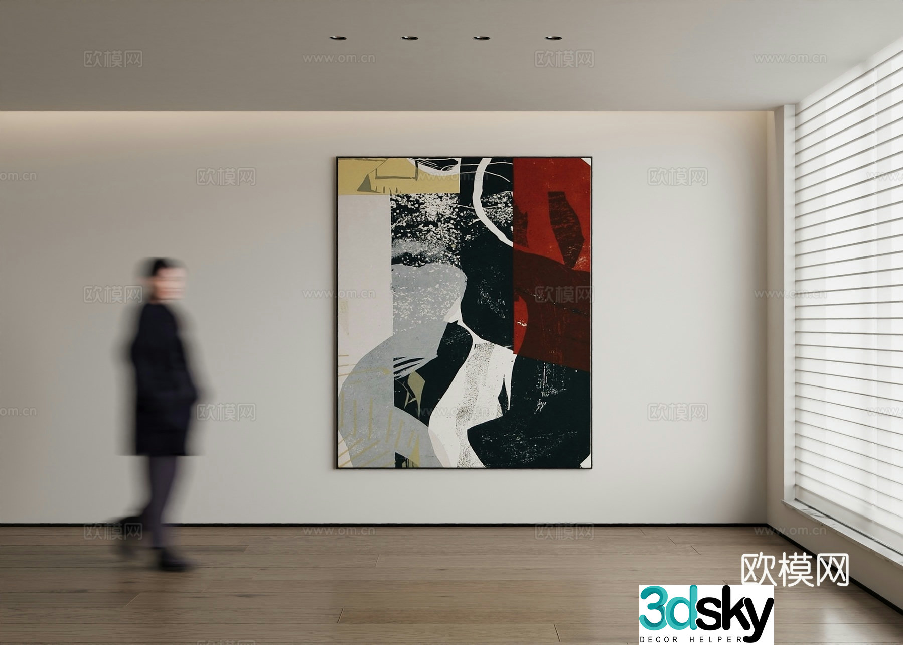 Modern decorative painting 3d model