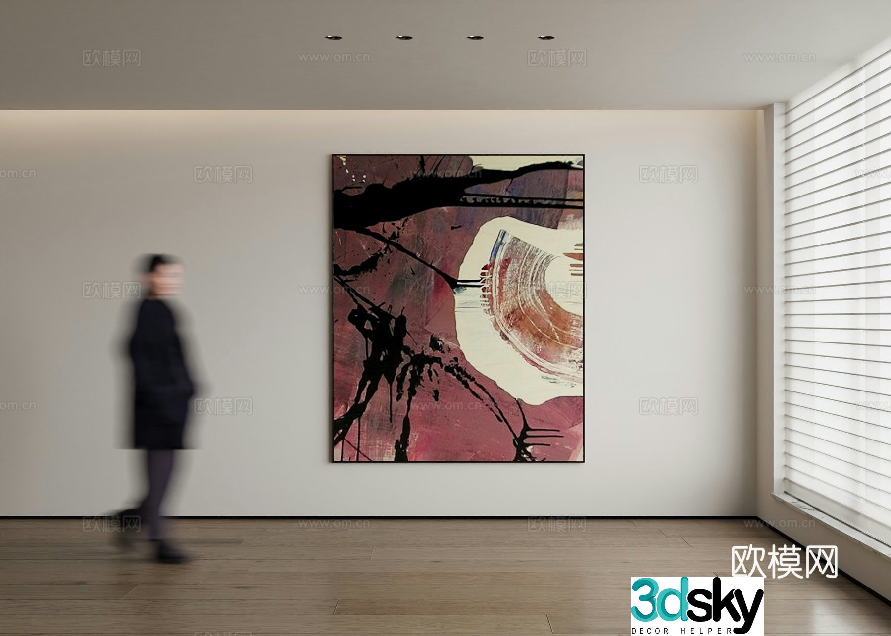Modern decorative painting 3d model