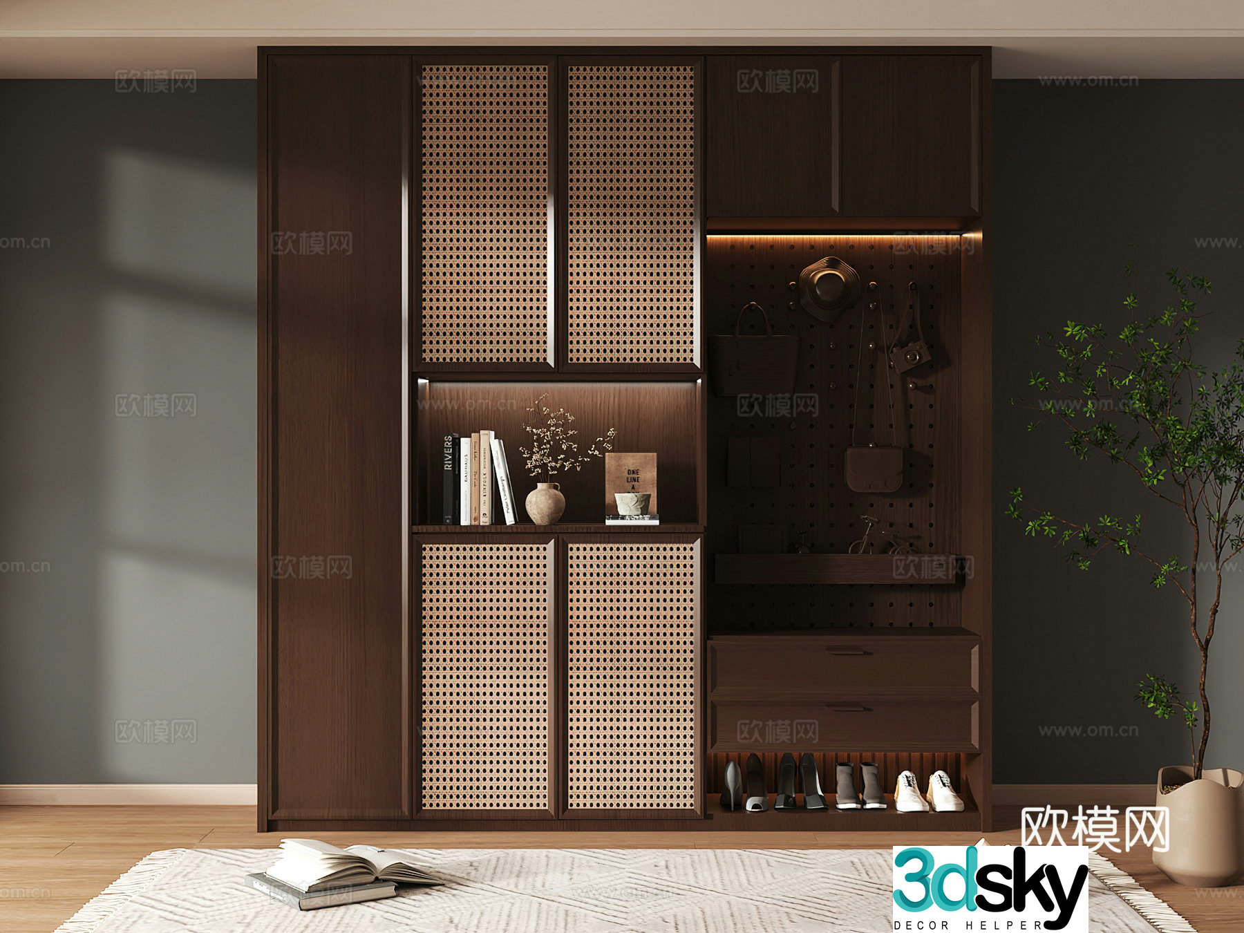 Shoe cabinet design shoe cabinet partition shoe cabinet porch shoe cabinet home shoe cabinet 3D model