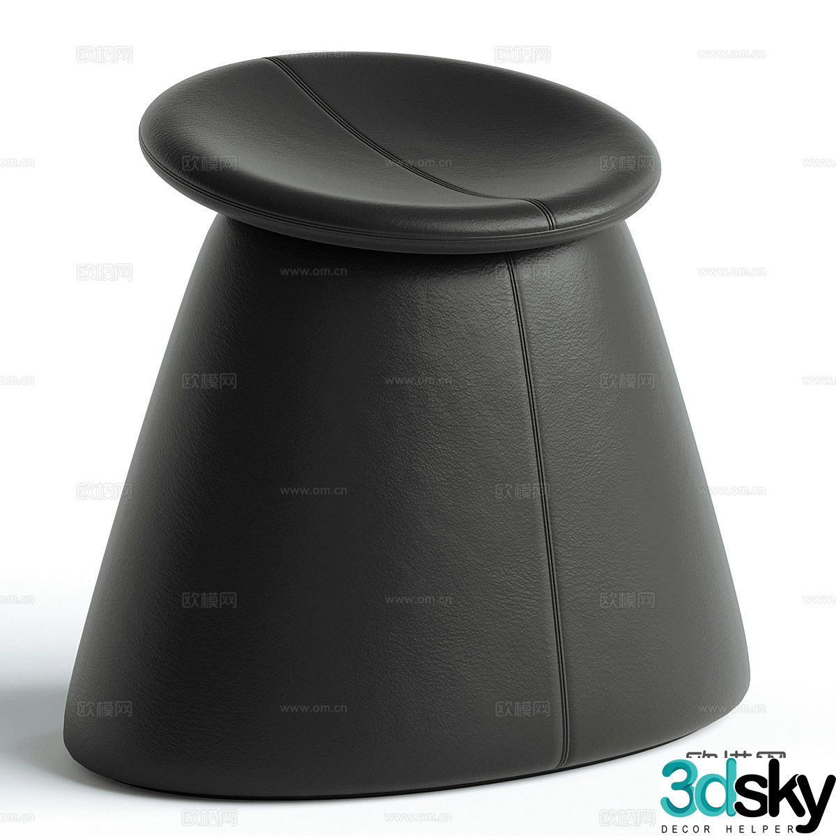 New Chinese light luxury Svasato stool 3D model