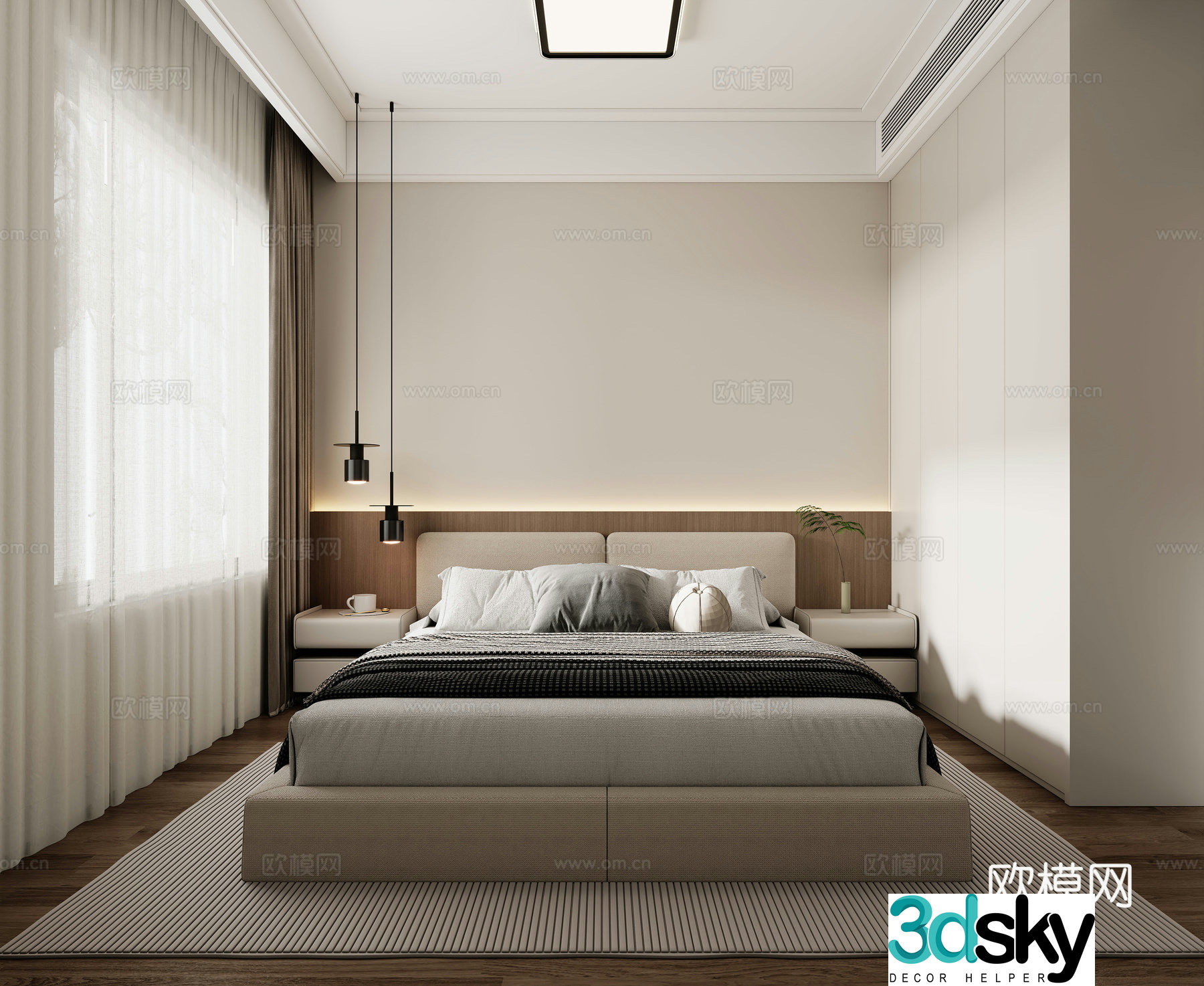 Modern bedroom 3d model