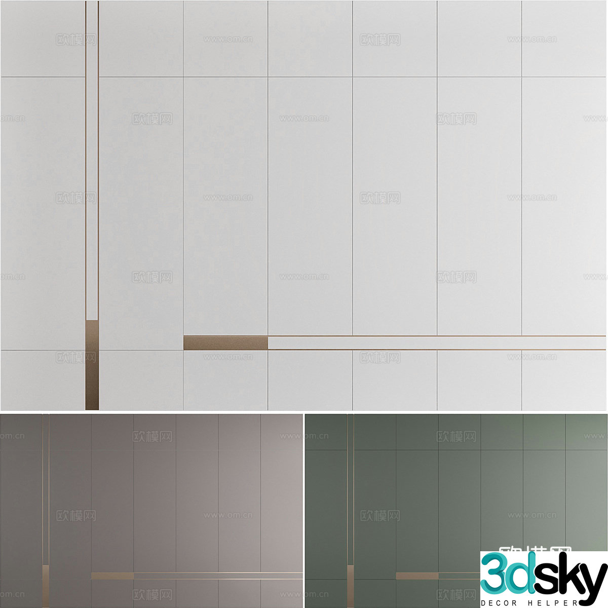 Modern minimalist wardrobe 3d model