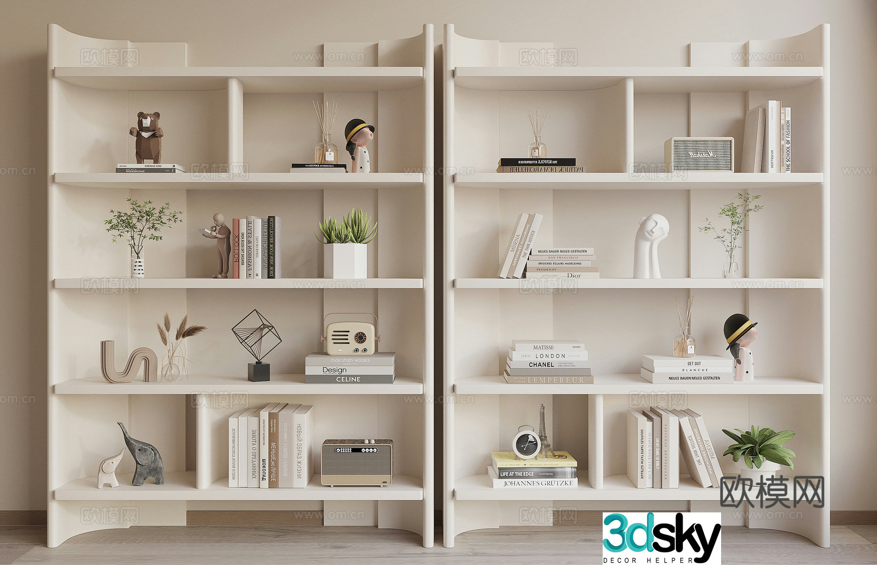 Modern shelf 3D model