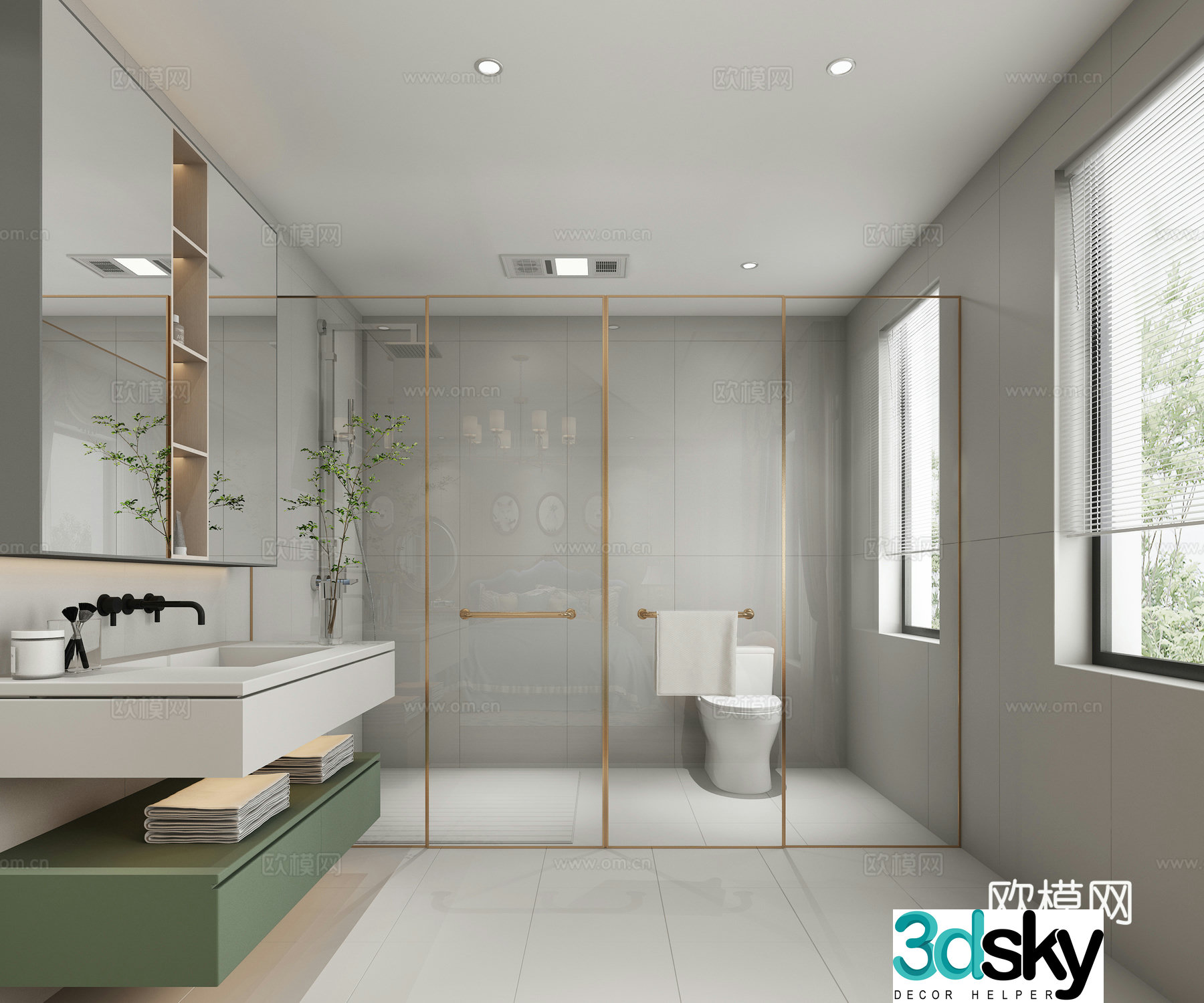 Modern bathroom 3d model