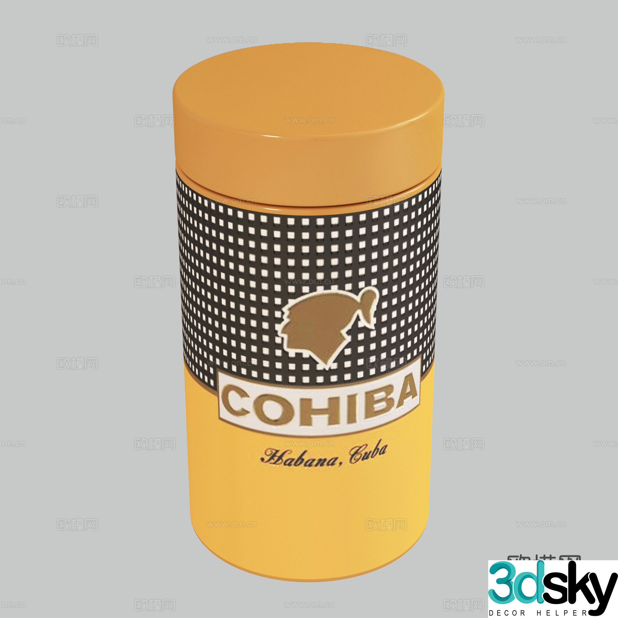 Gao Xiba Cigar Cigar Cigar Cigar Box Moisturizing Box 3D Model