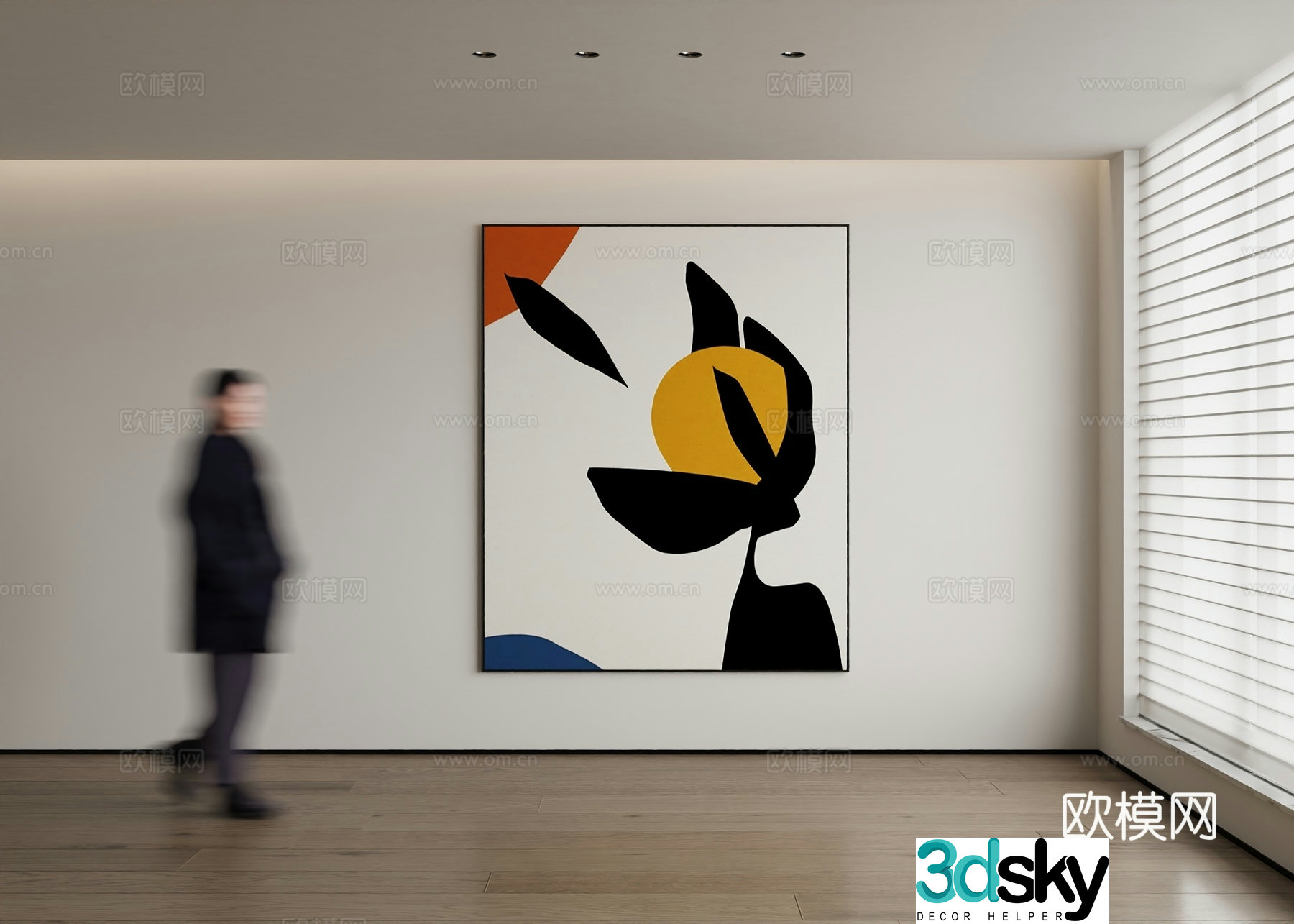 Modern decorative painting 3d model