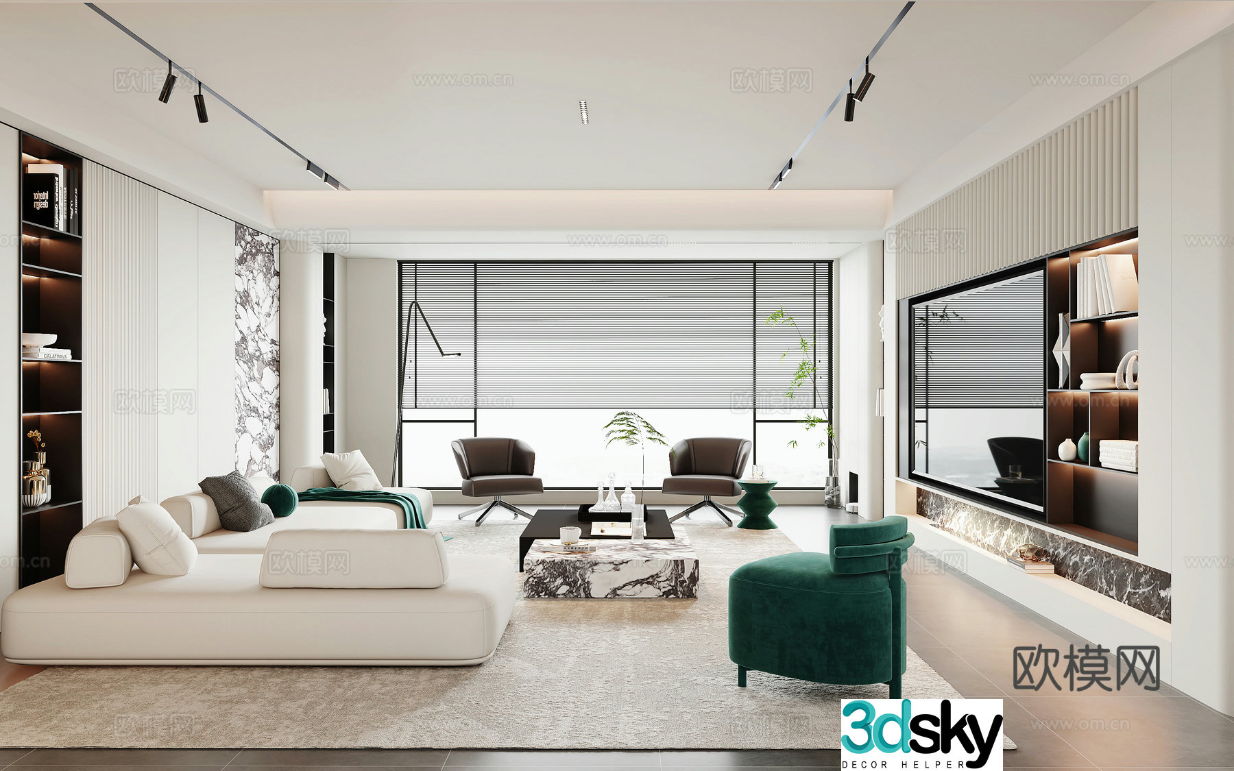 Modern living room 3d model