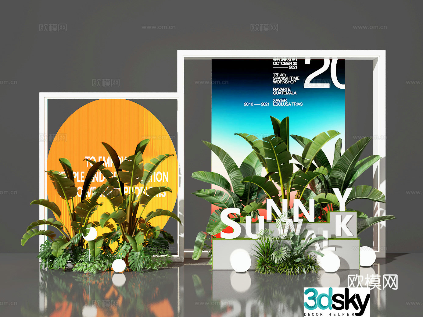 Plant landscape 3d model