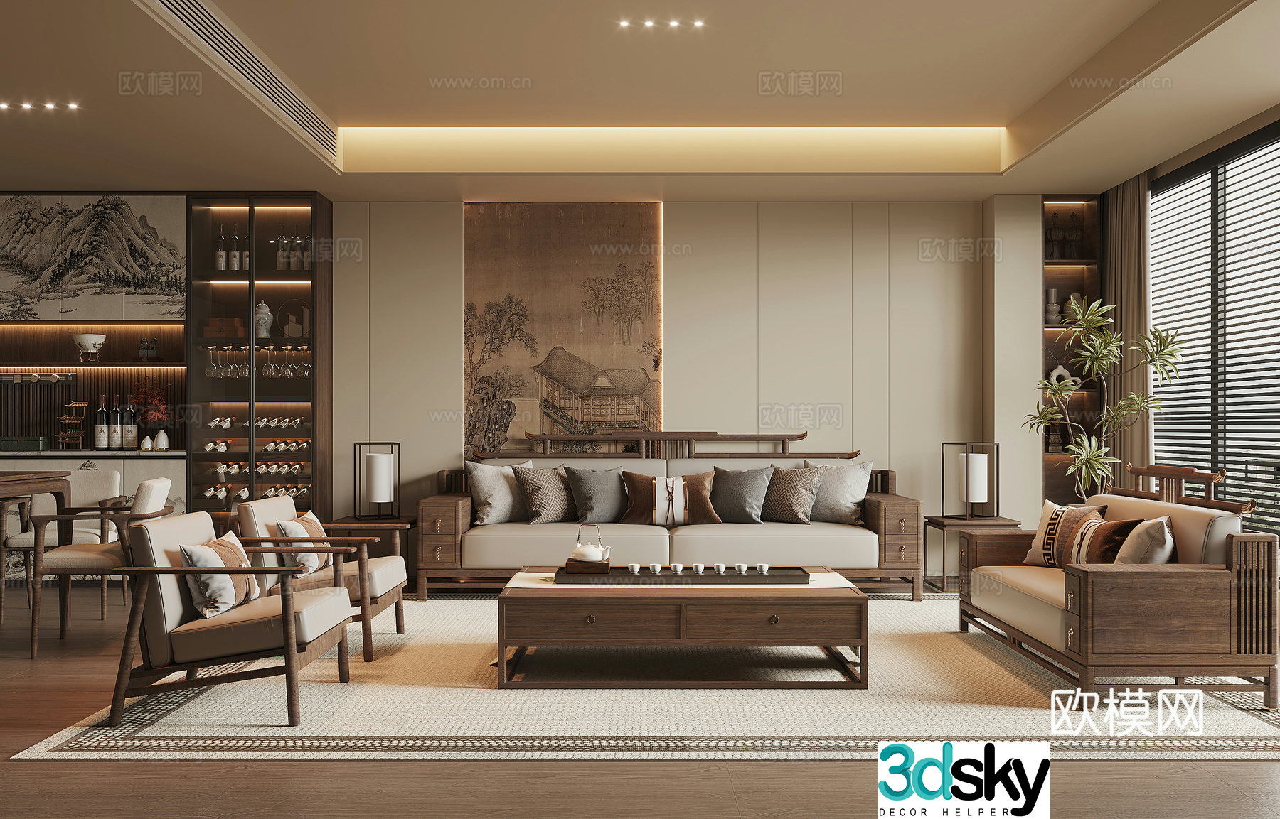 Song style restaurant 3D model