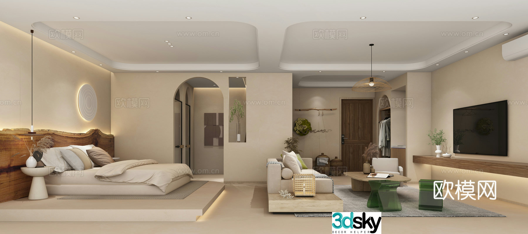 Modern B&B Suite 3D Model