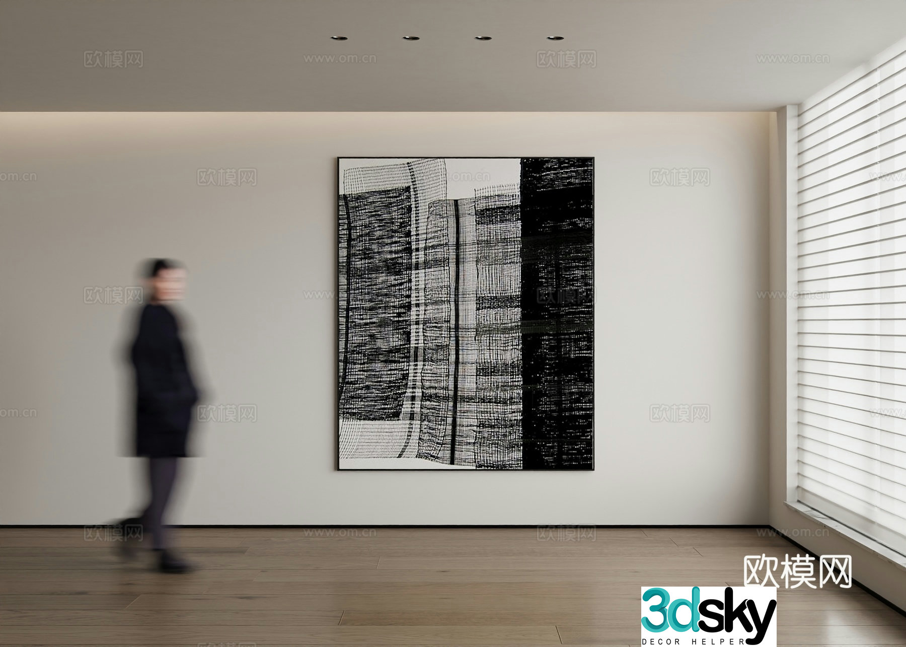 Modern decorative painting 3d model
