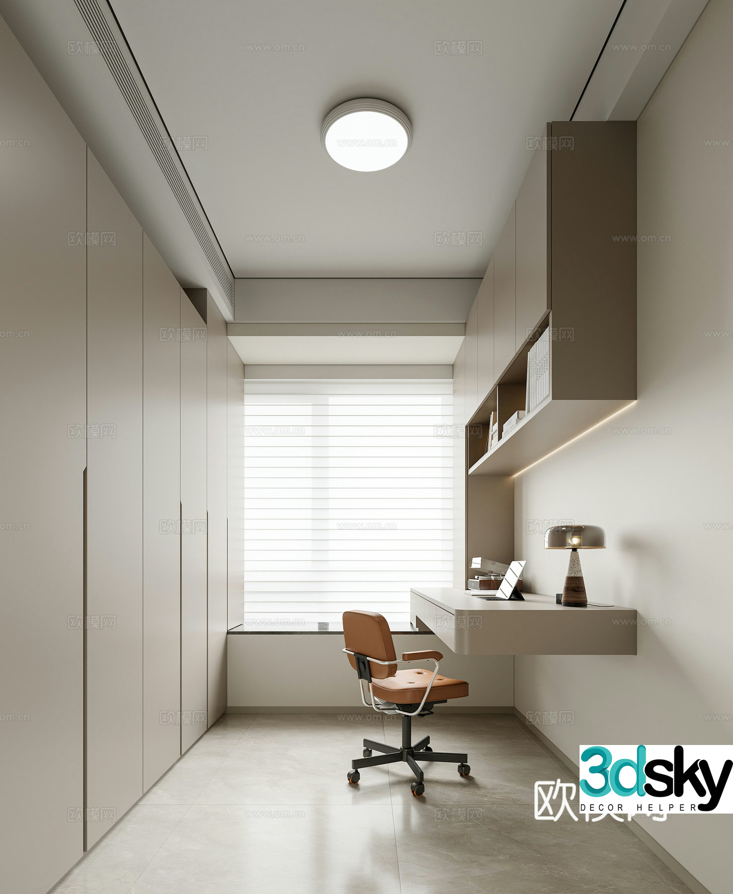 Modern study 3d model