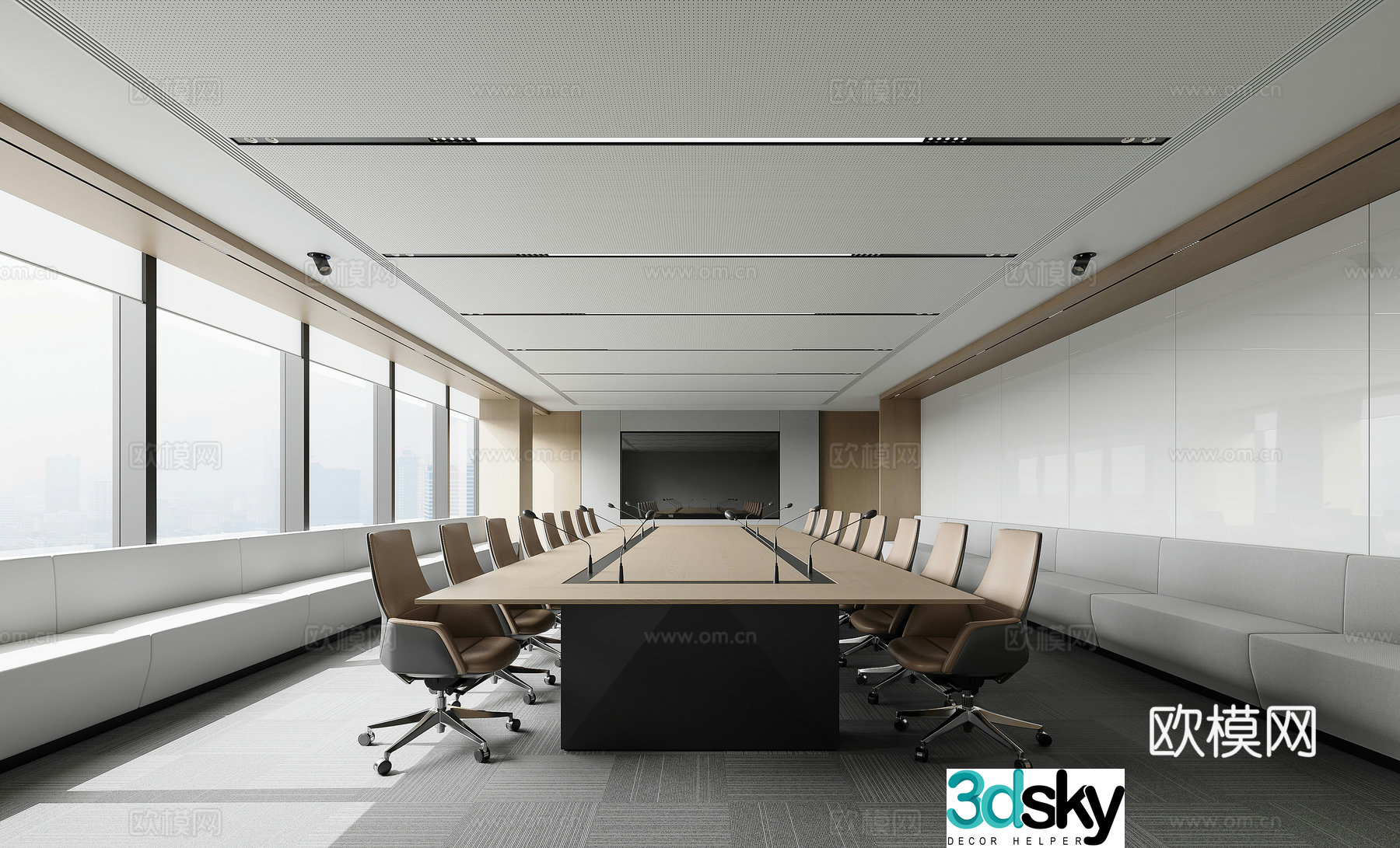 Modern conference room 3d model