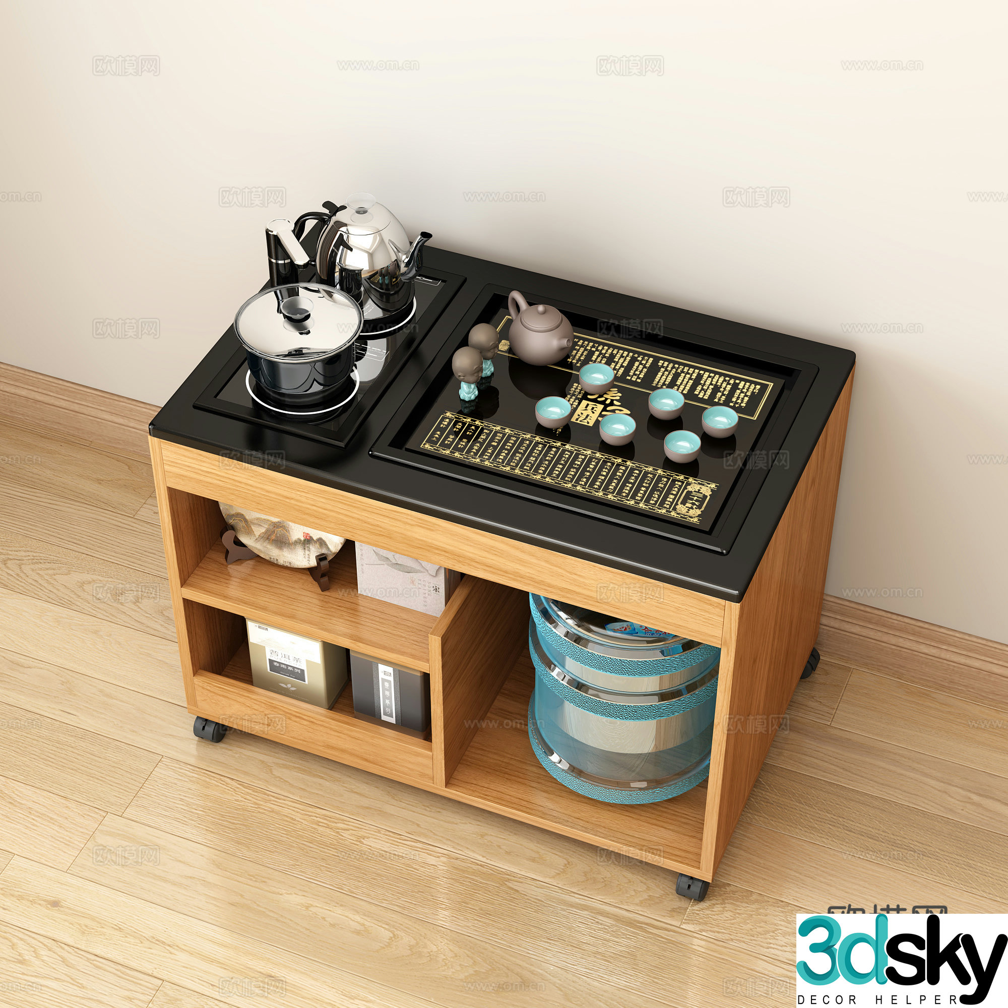 Modern tea cabinet 3d model