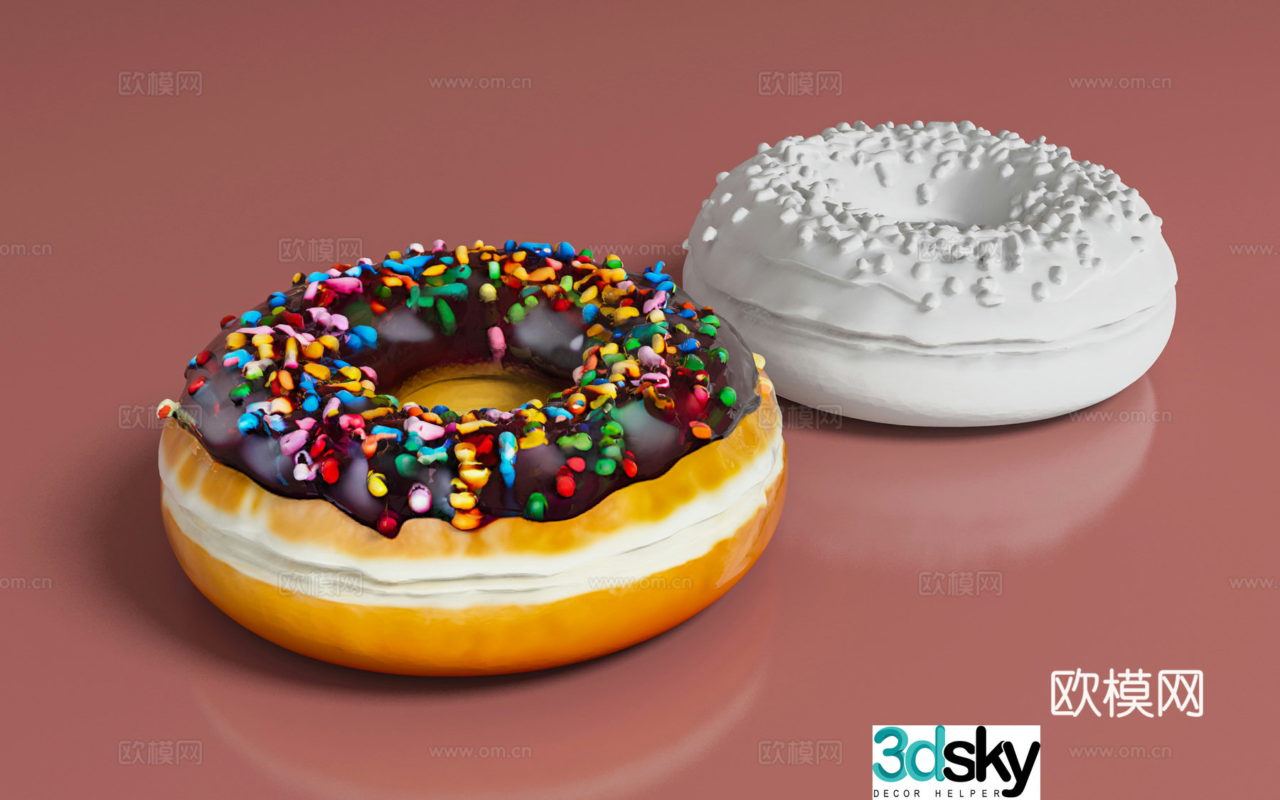 Donuts Dessert Simulated Food Food Food Ornaments Exhibition Furniture Props 3D Model