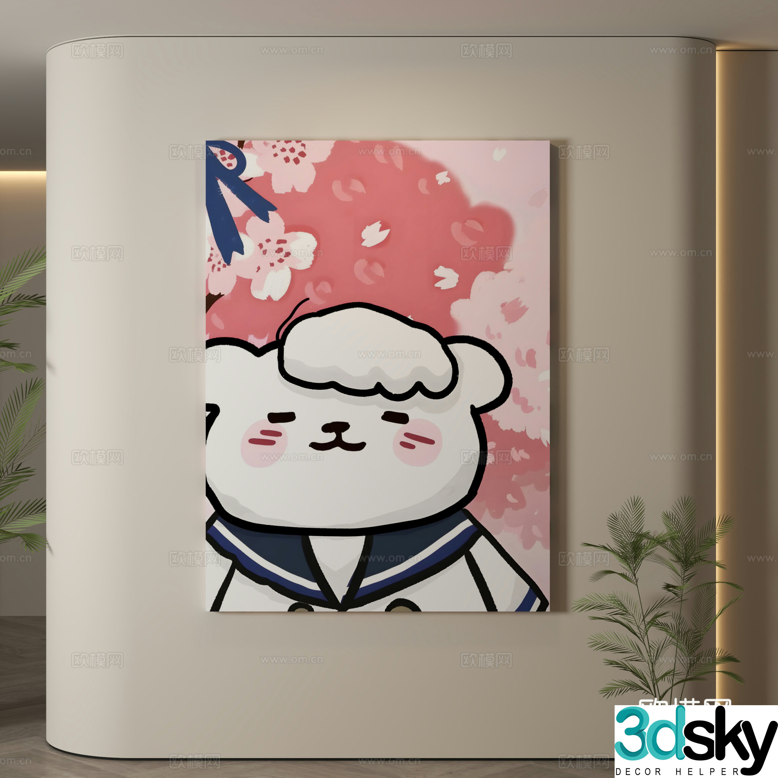 Modern hanging paintings Children’s room hanging paintings Children’s room decoration paintings Children’s room cartoon hanging paintings Cartoon decoration 3d model
