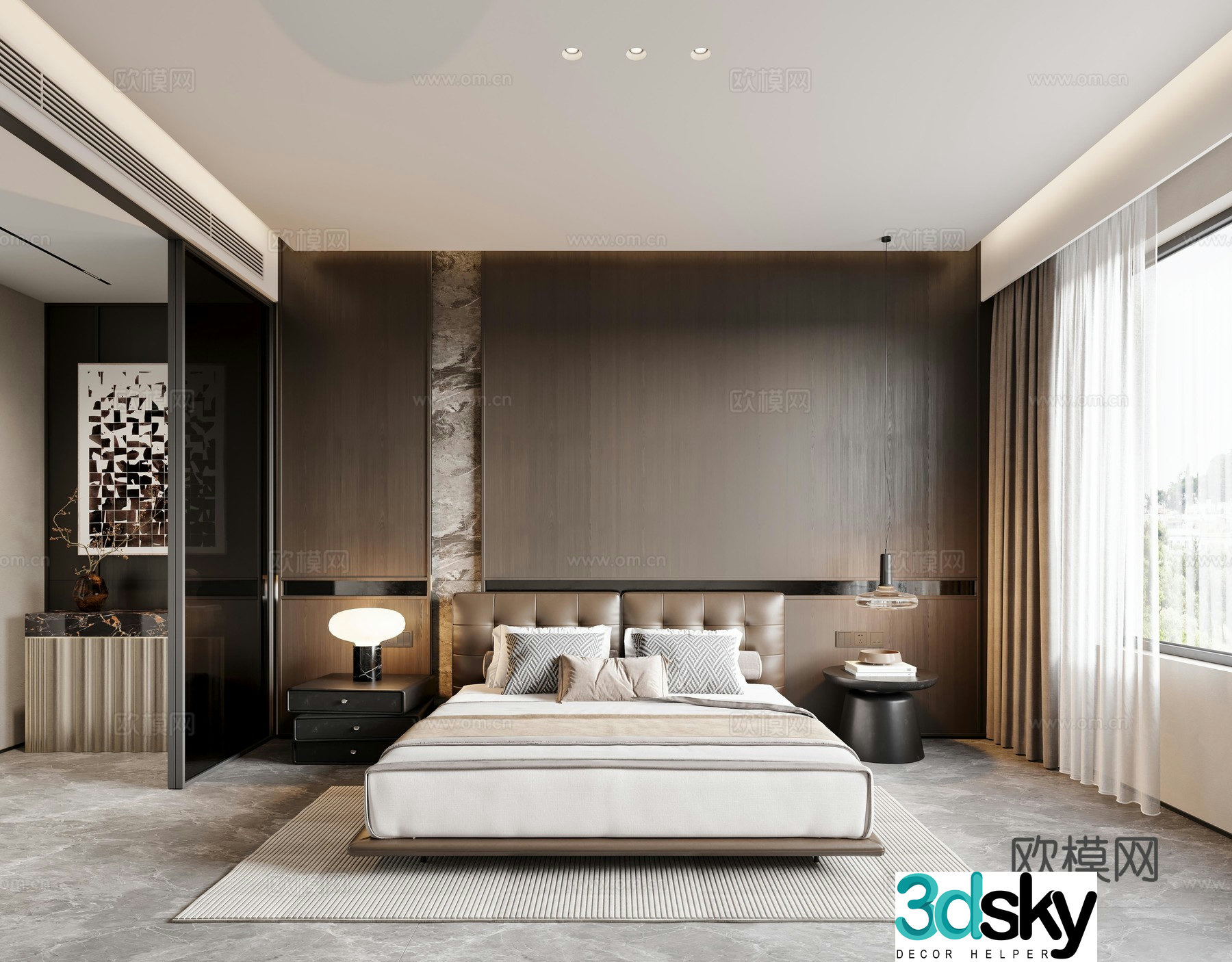 Italian master bedroom 3D model