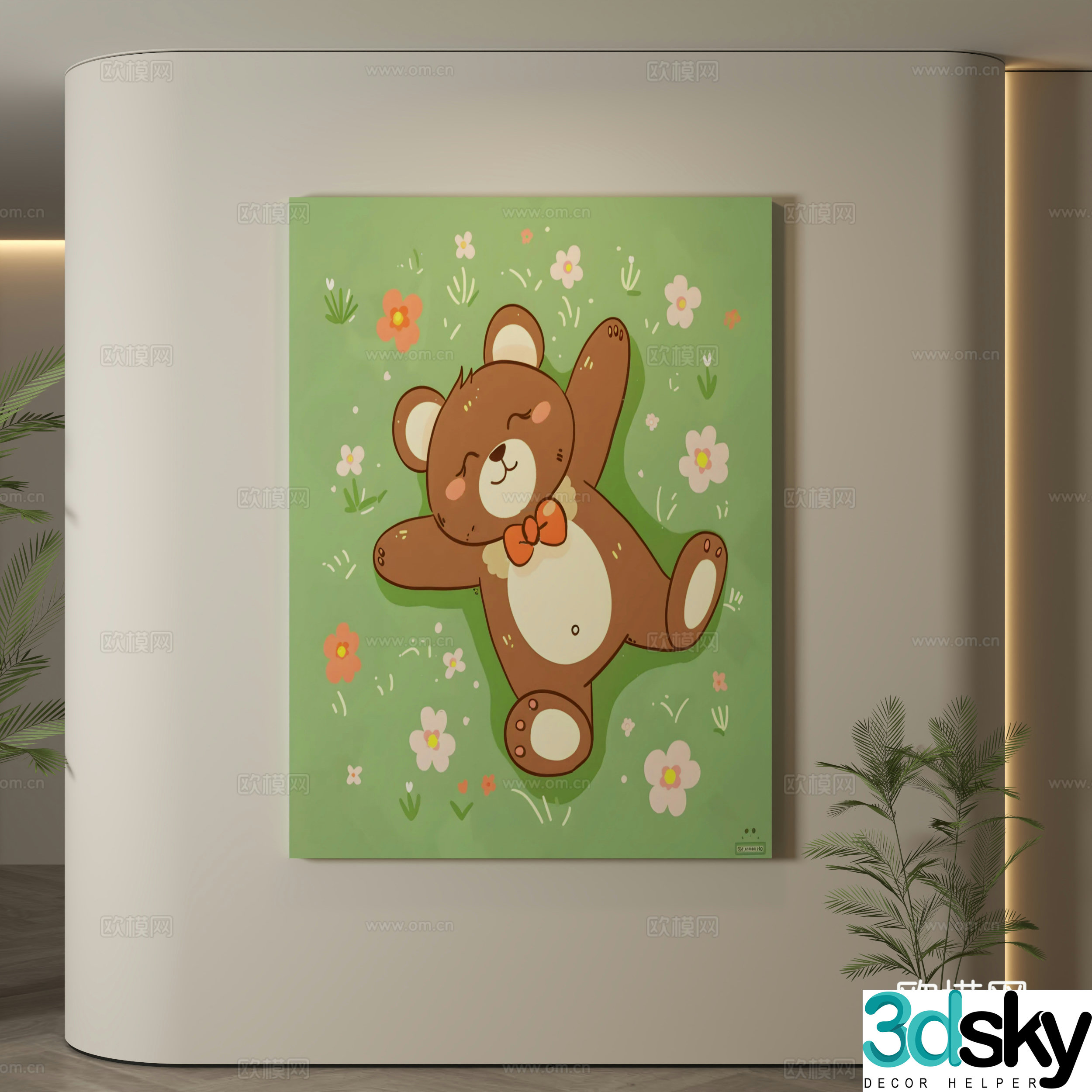 Modern hanging paintings Children’s room hanging paintings Children’s room decoration paintings Children’s room cartoon hanging paintings Cartoon decoration 3d model