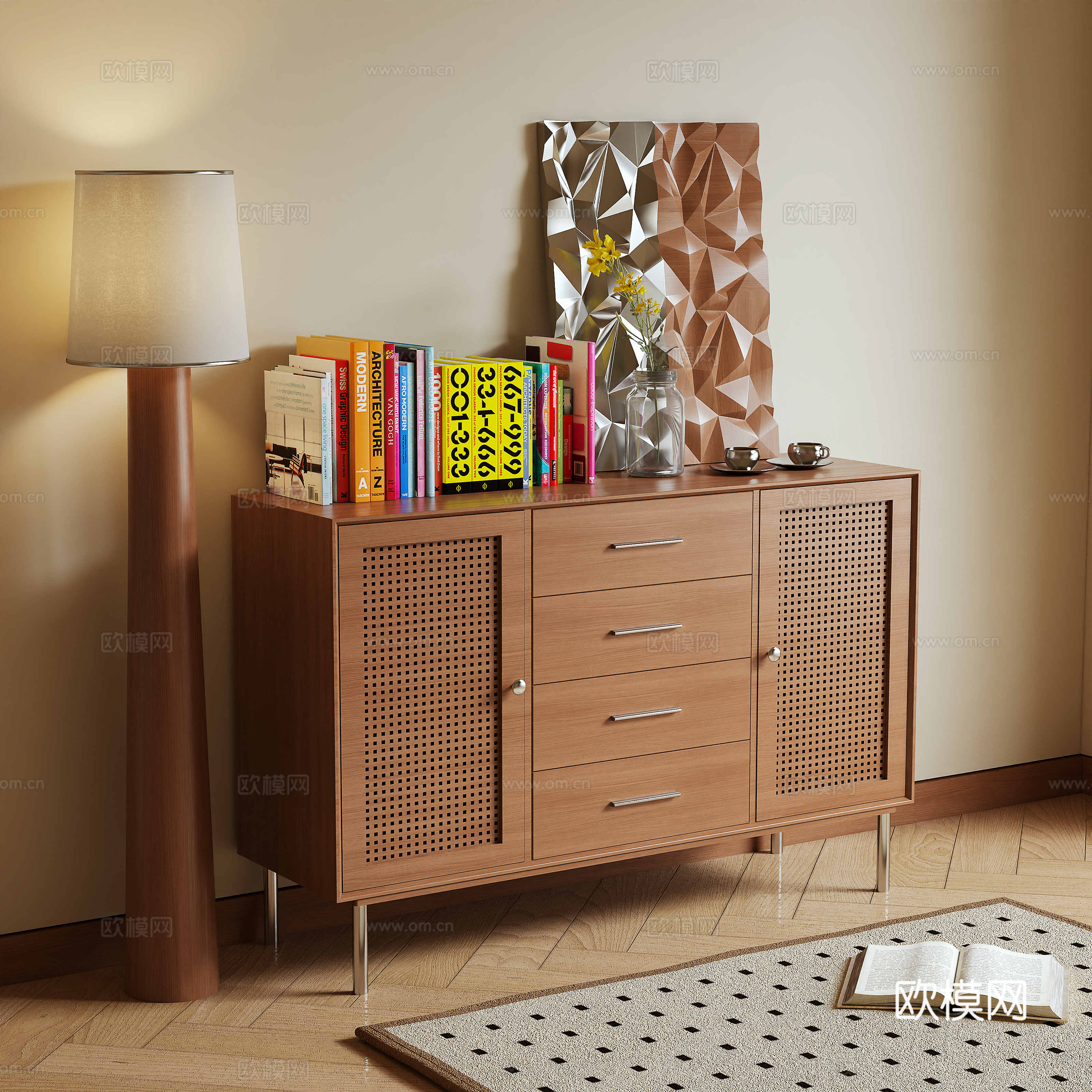 Log Wind Entrance Cabinet 3D Model