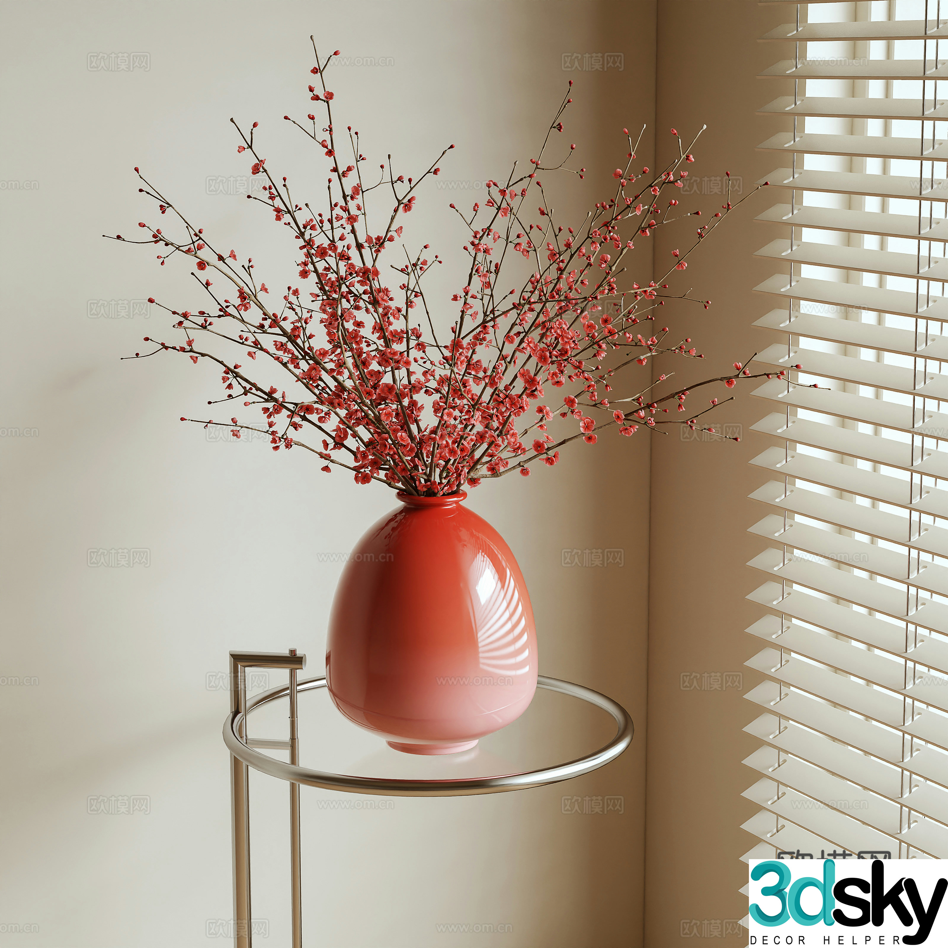 Modern flower arrangement flower 3d model