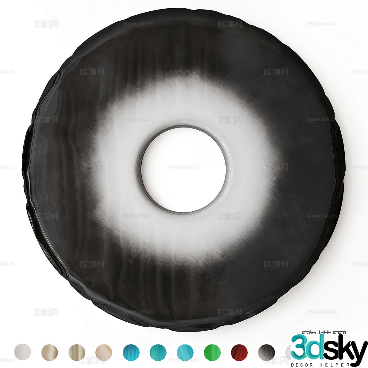 Modern Italian circular decorative mirror 3d model